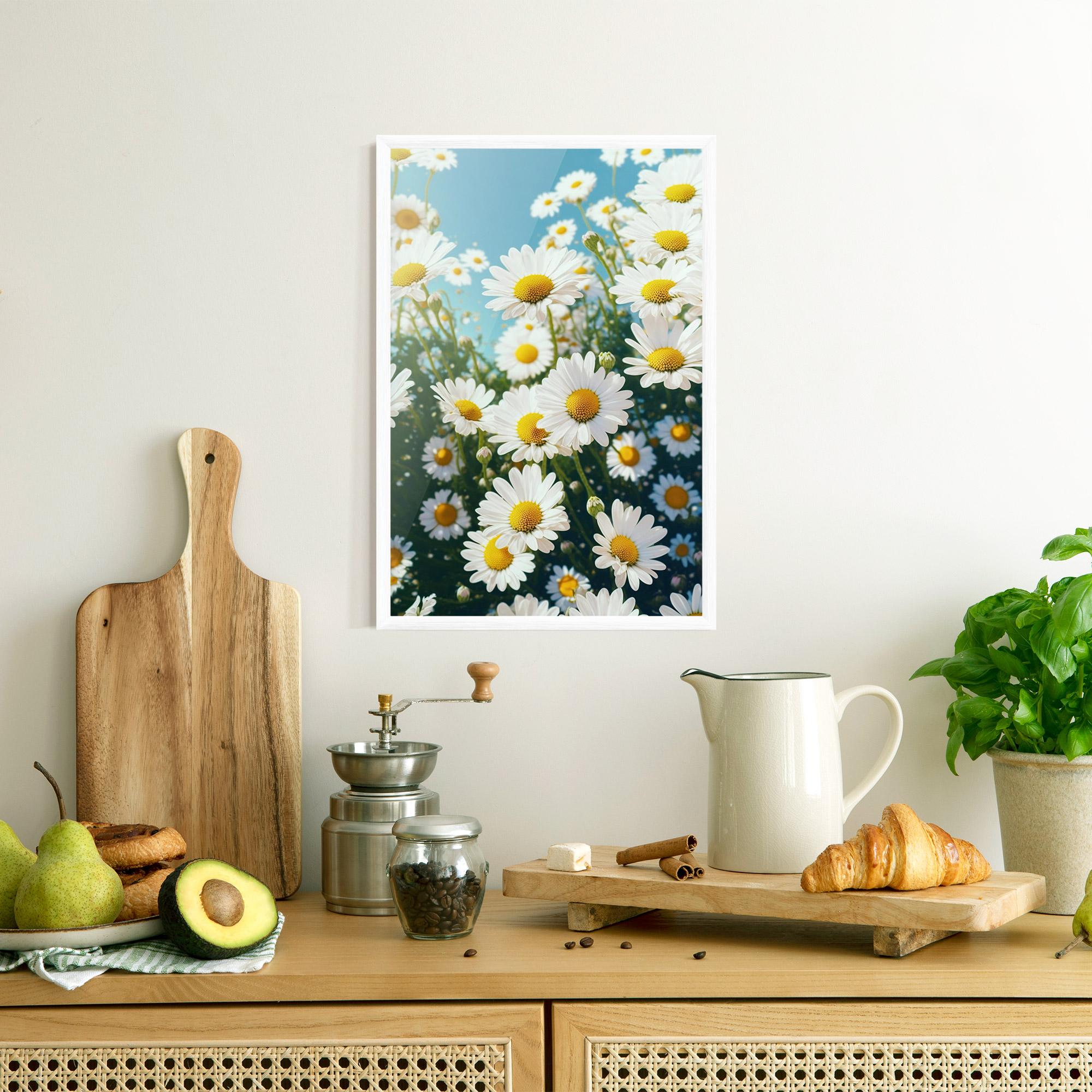 Poster Înrămat Daisy Field View mockup 8