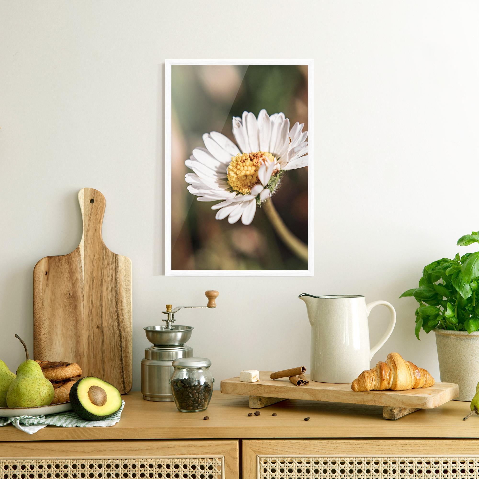 Poster Înrămat Yellow Pastel Daisy mockup 8