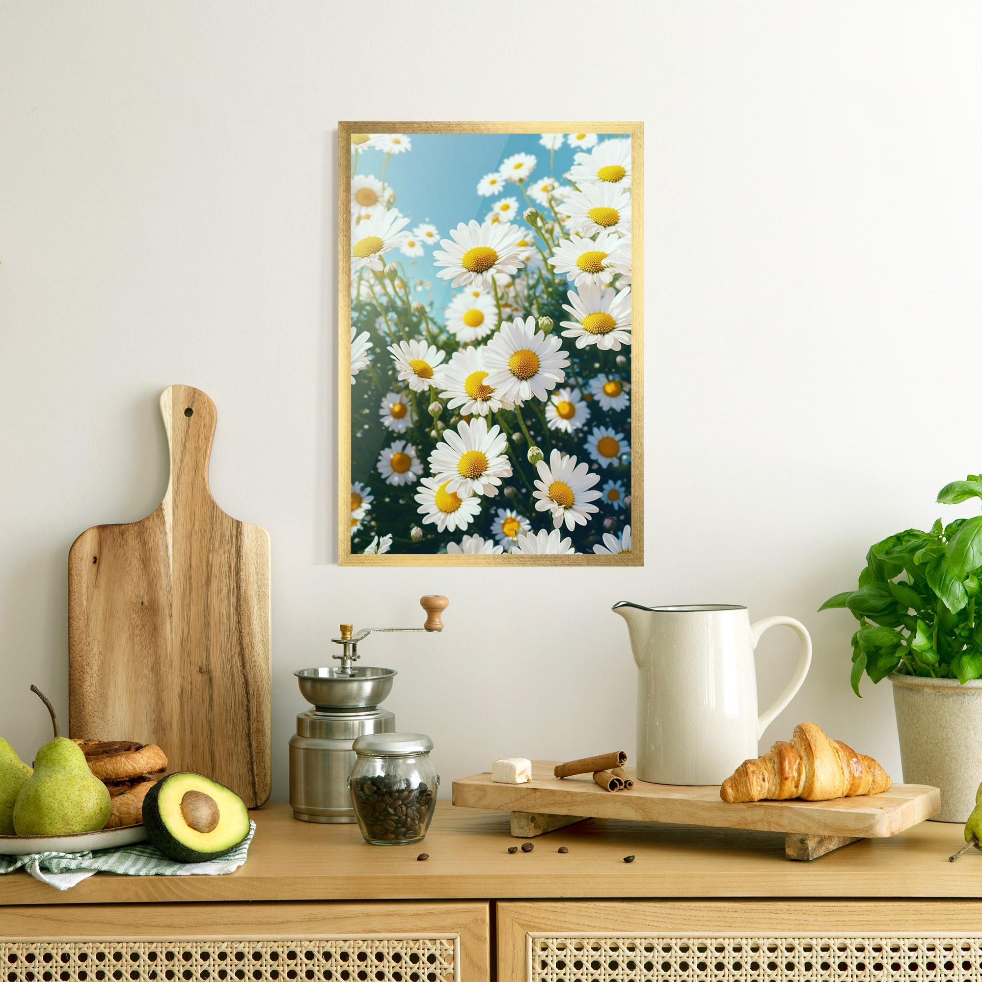 Poster Înrămat Daisy Field View mockup 8