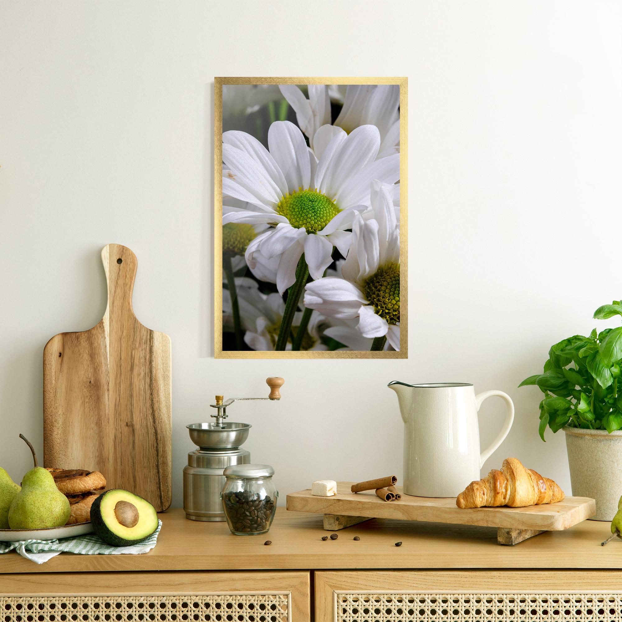 Poster Înrămat Green Middle Daisy View mockup 8