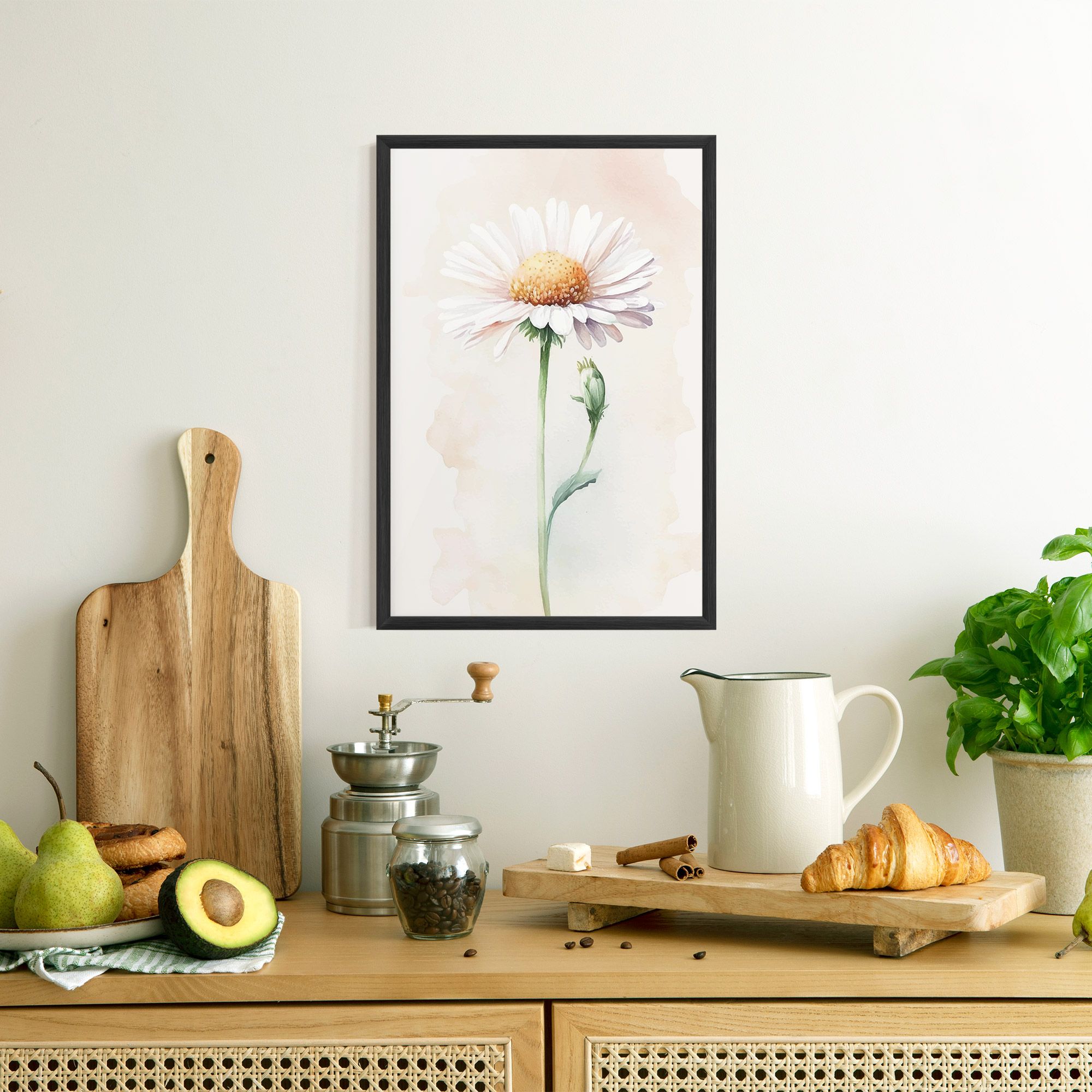 Watercolor Daisy mockup 8