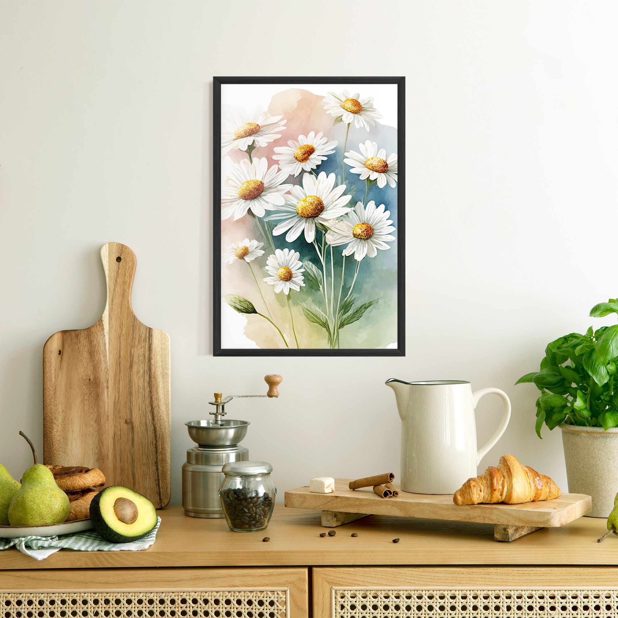 White Daisy Art mockup 8