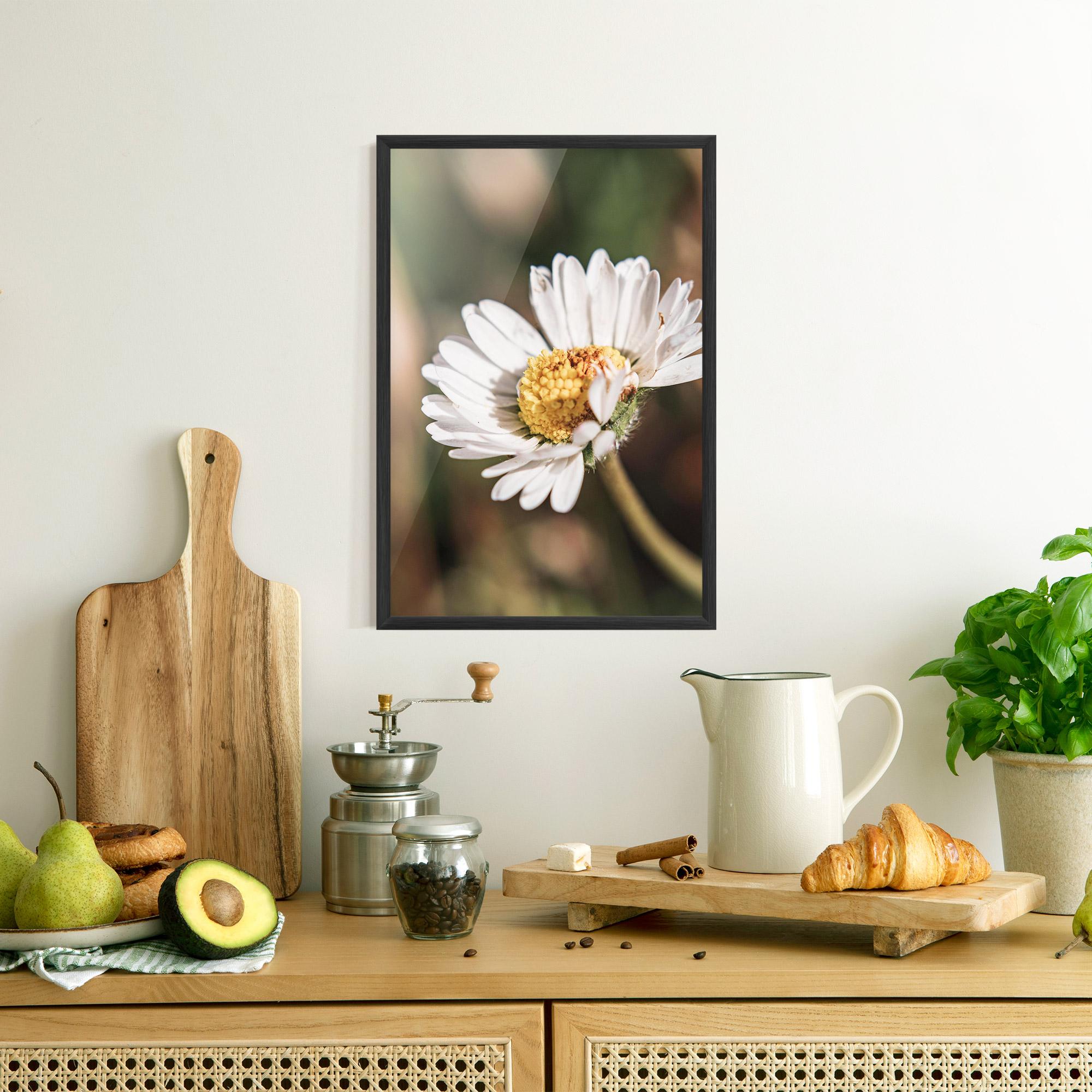 Poster Înrămat Yellow Pastel Daisy mockup 8