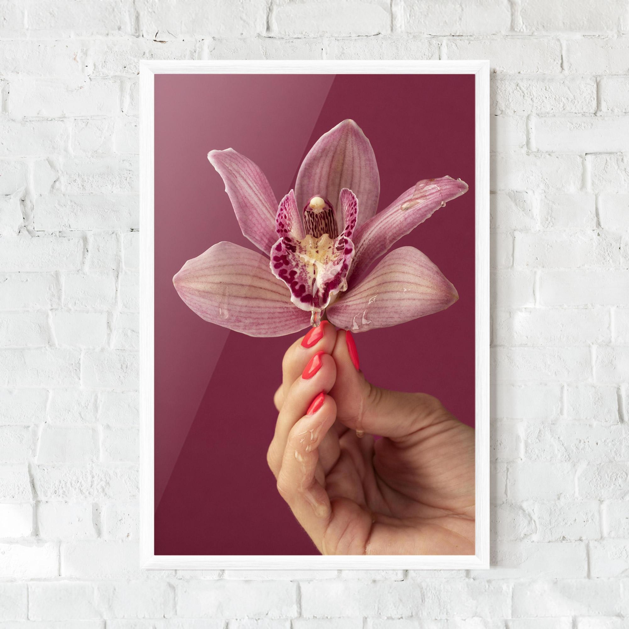 Poster Înrămat Orchid Holding mockup 0