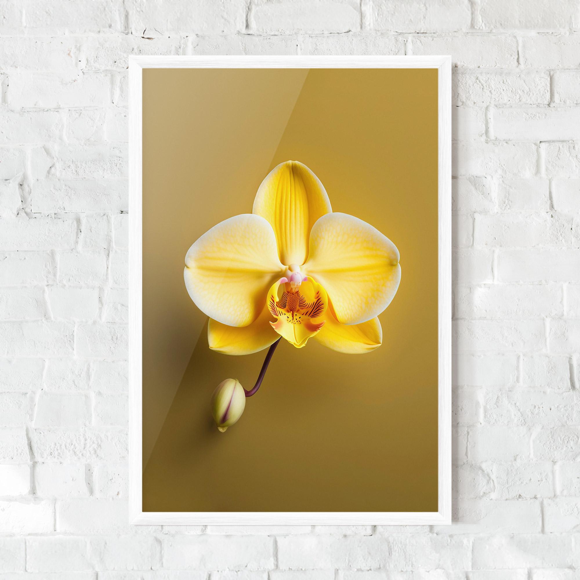 Poster Înrămat Pastel Yellow Orchid mockup 0