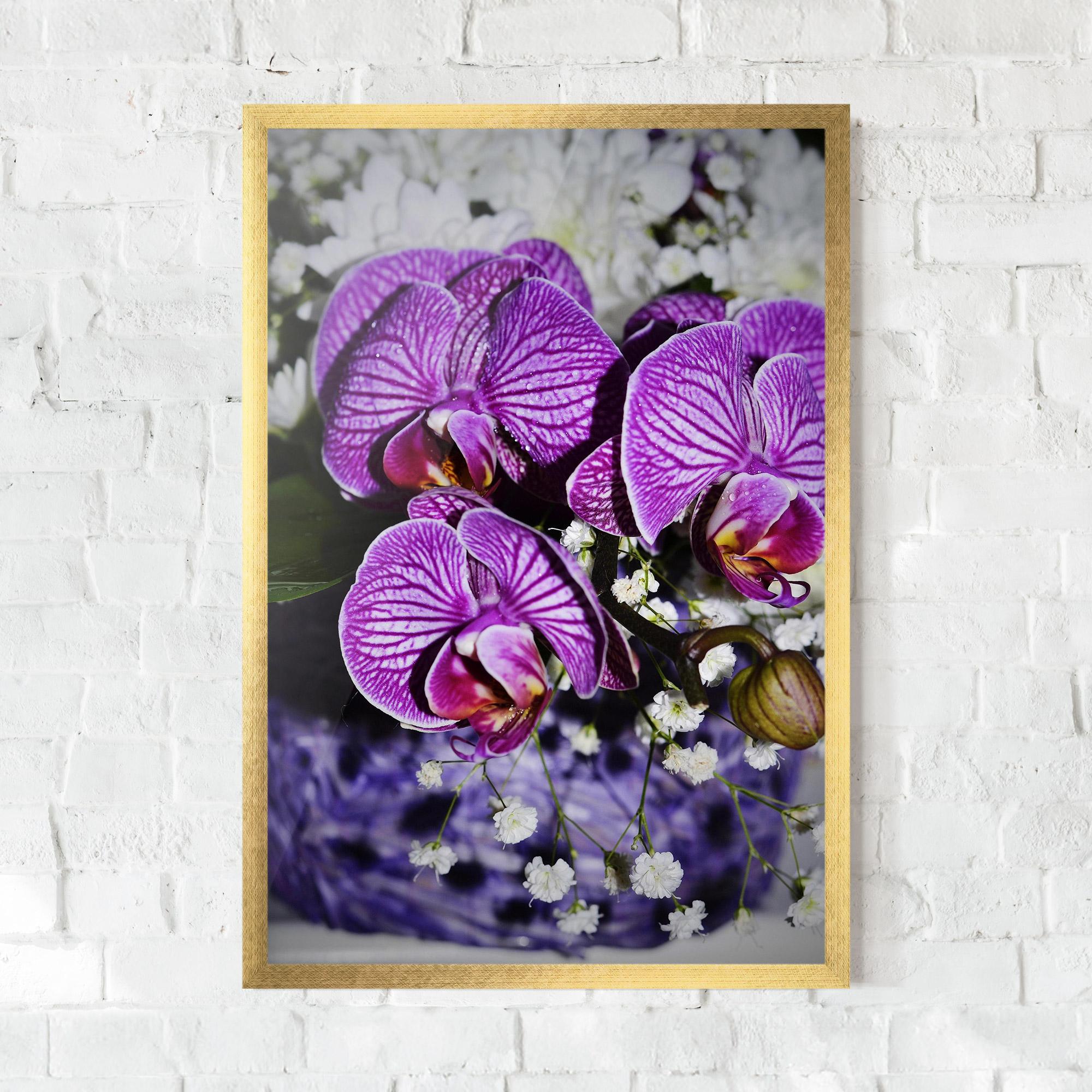 Poster Înrămat Purple Orchids mockup 0