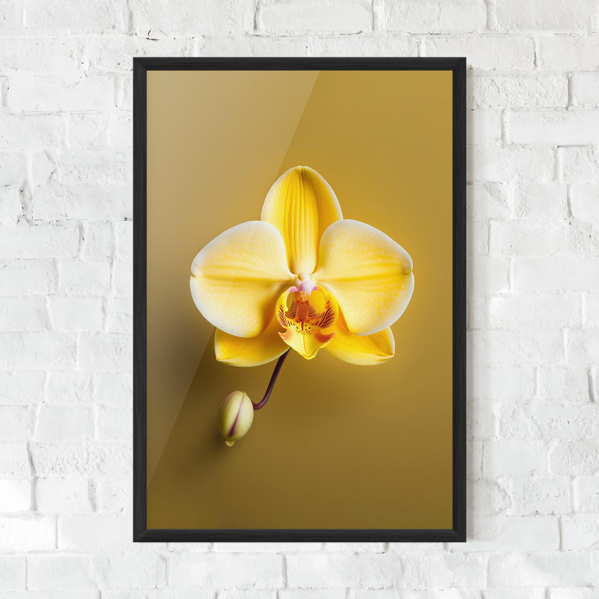 Poster Înrămat Pastel Yellow Orchid mockup 0