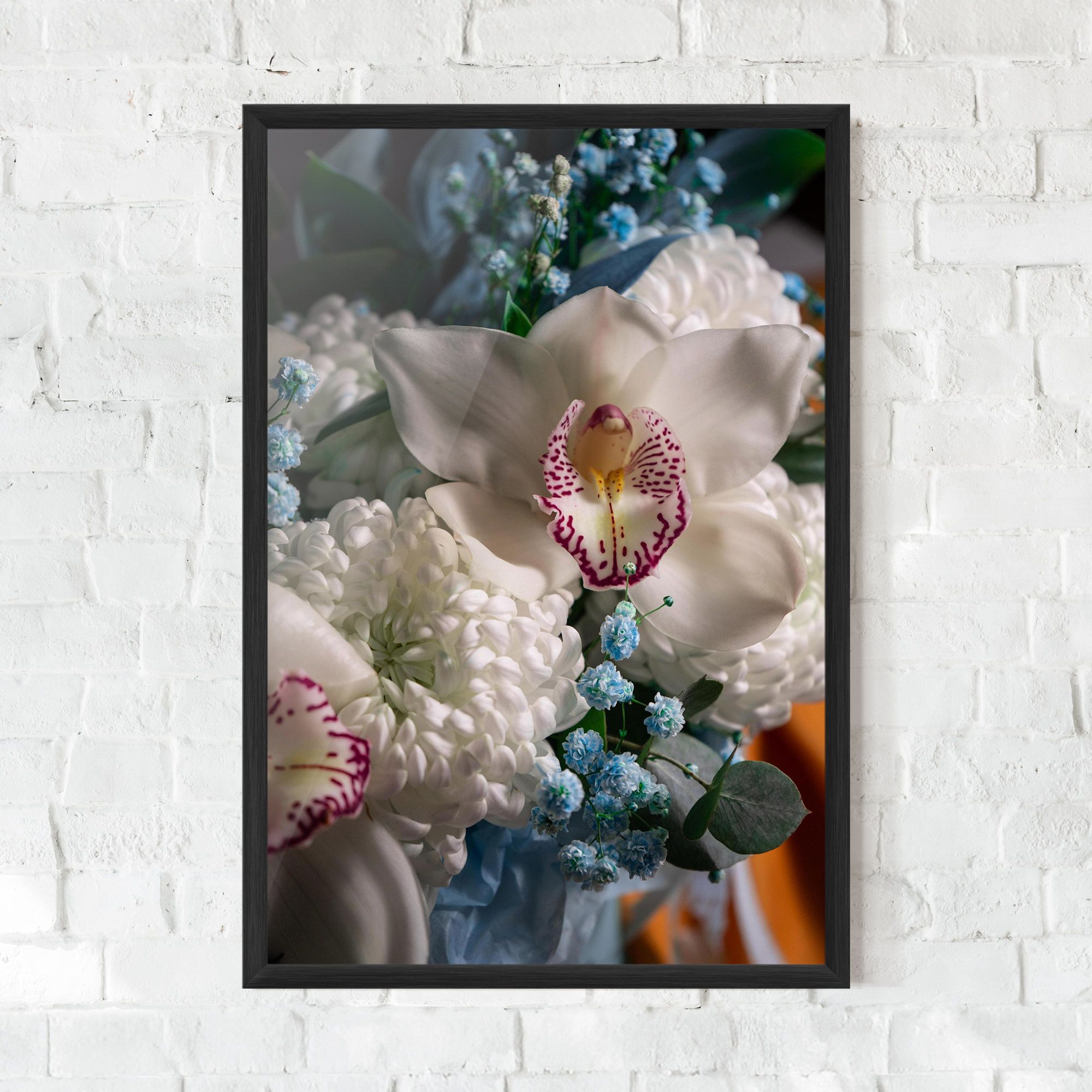 White Orchid With Blue mockup 0