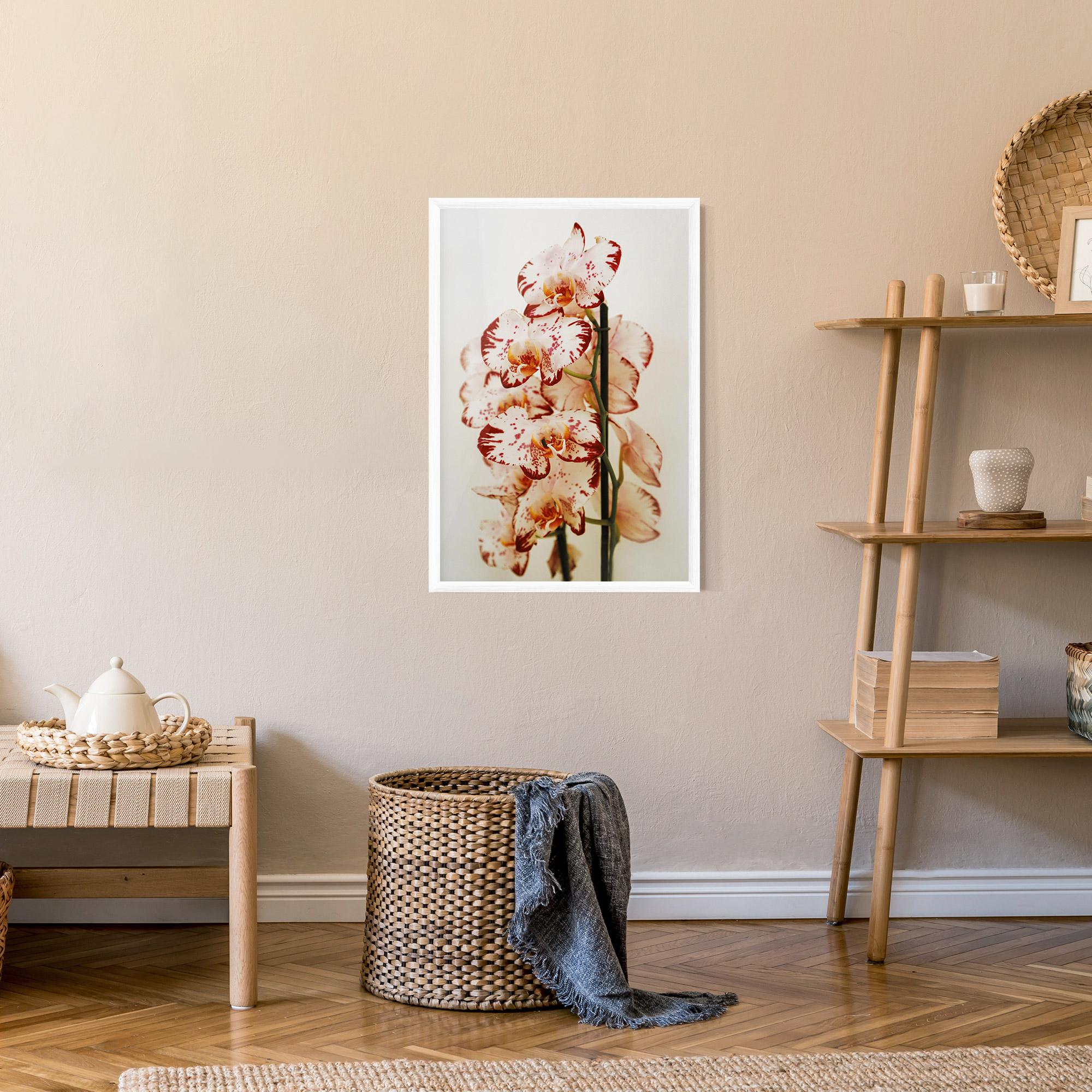 Poster Înrămat Red White Orchids mockup 9