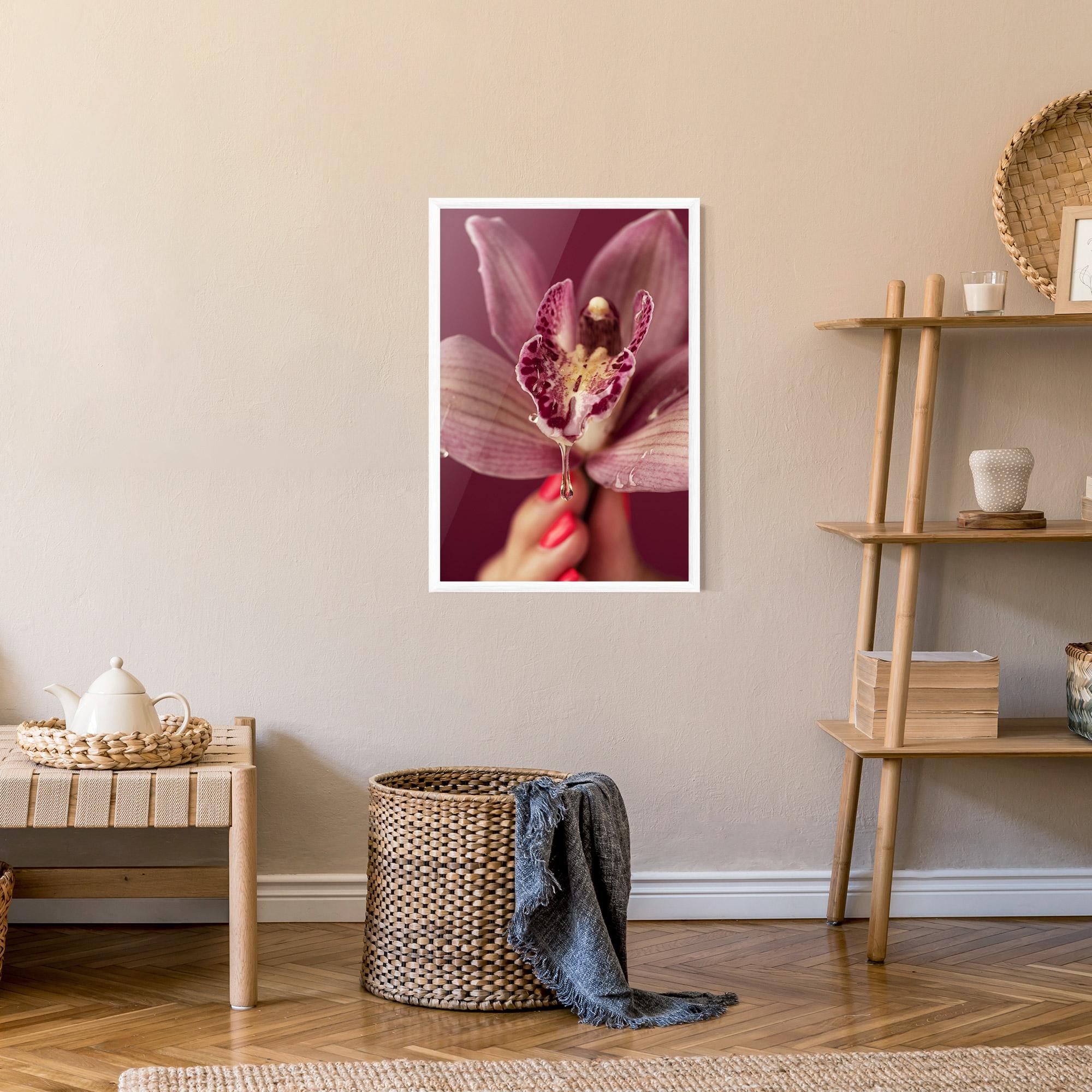Poster Înrămat Wet Orchid mockup 9
