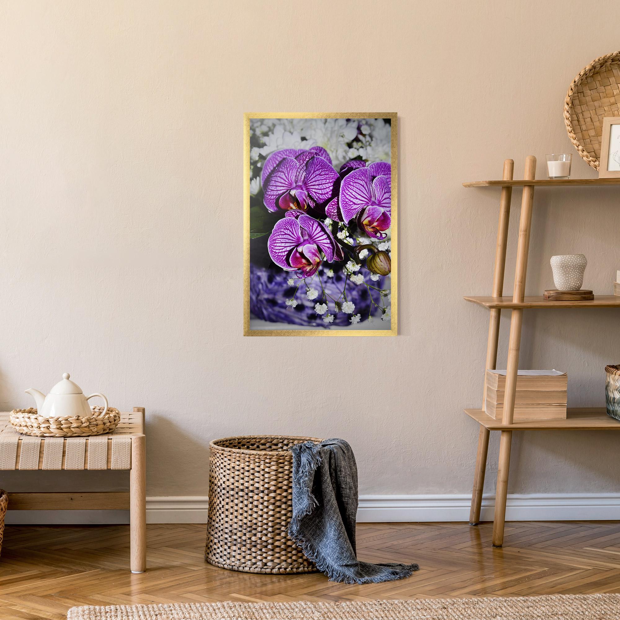 Poster Înrămat Purple Orchids mockup 9