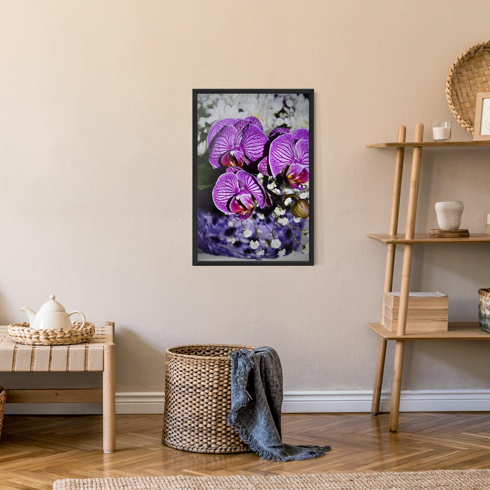 Poster Înrămat Purple Orchids mockup 9