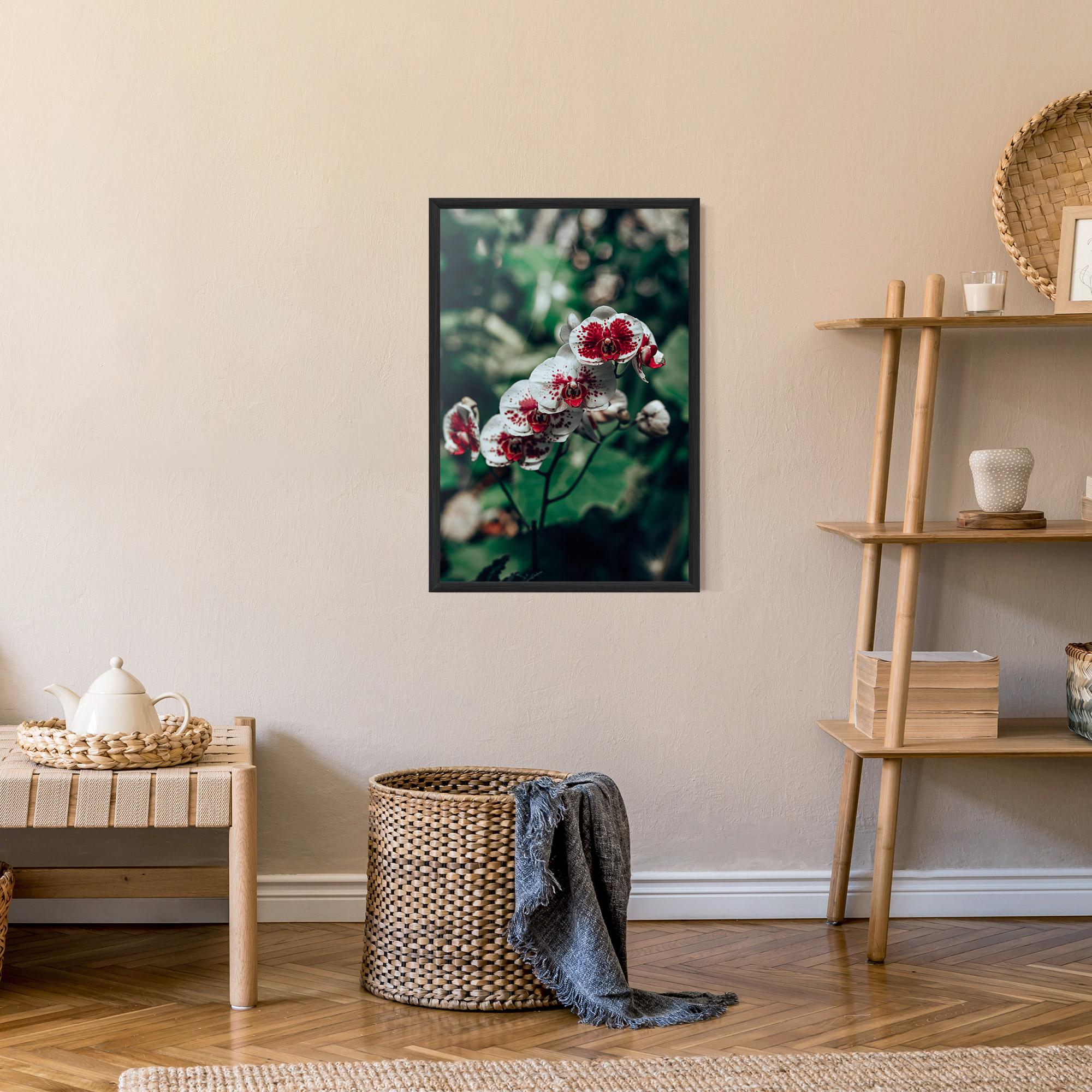 Poster Înrămat White Red Orchid mockup 9
