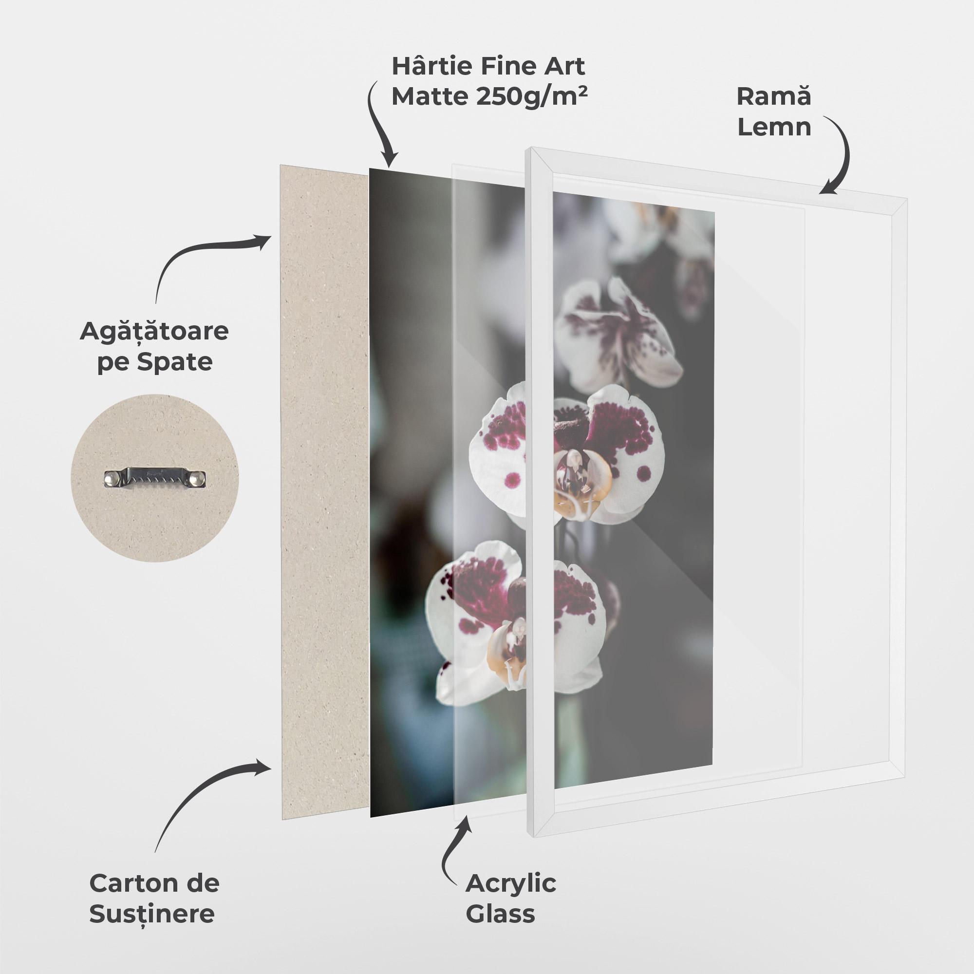 Poster Înrămat Dark Purple Orchid mockup 1