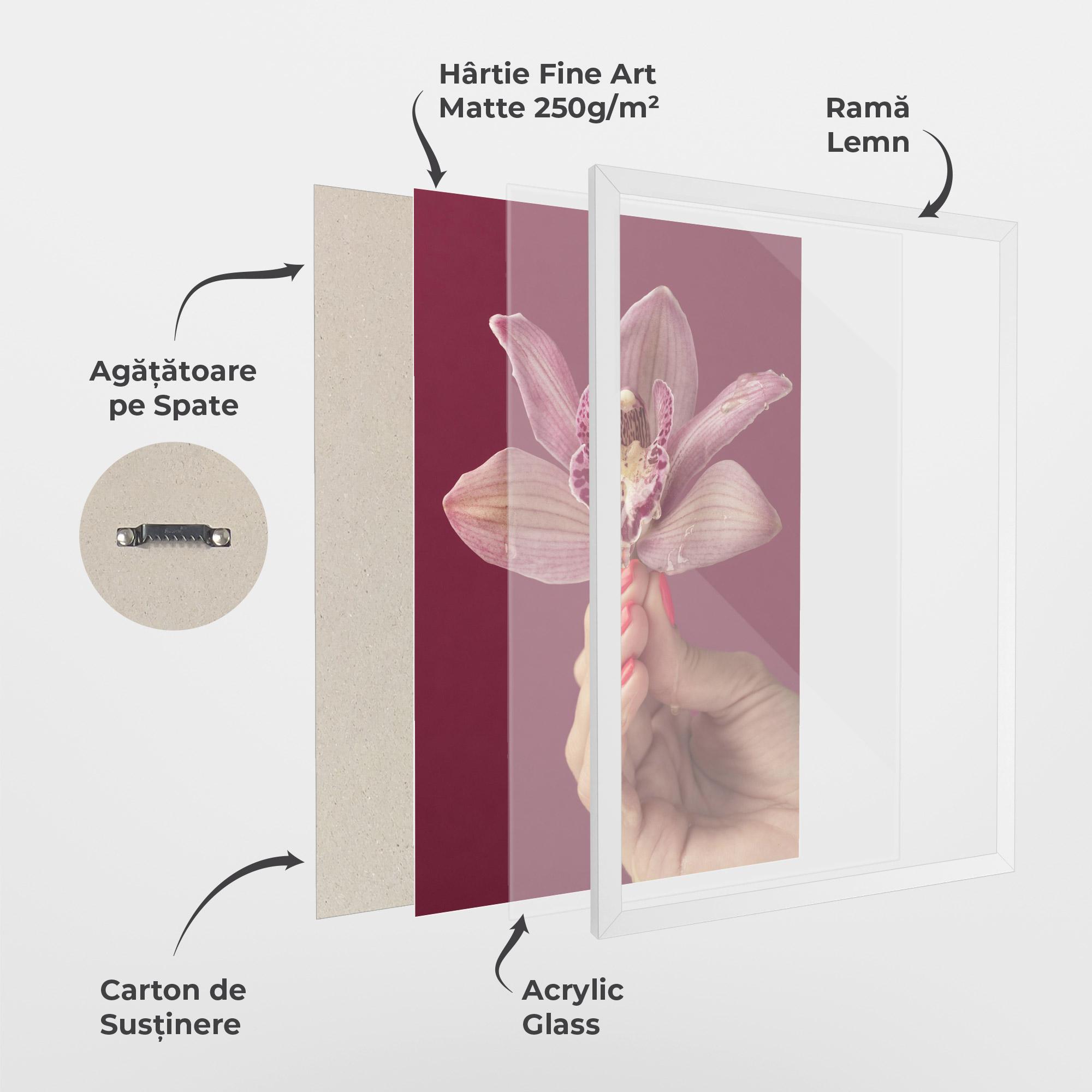 Poster Înrămat Orchid Holding mockup 1