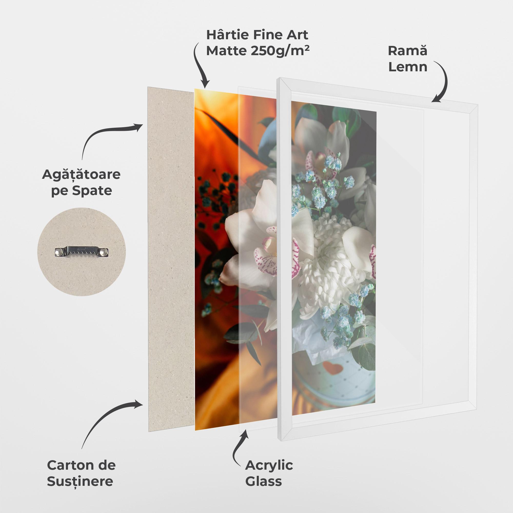 Poster Înrămat Orchid In Vase mockup 1