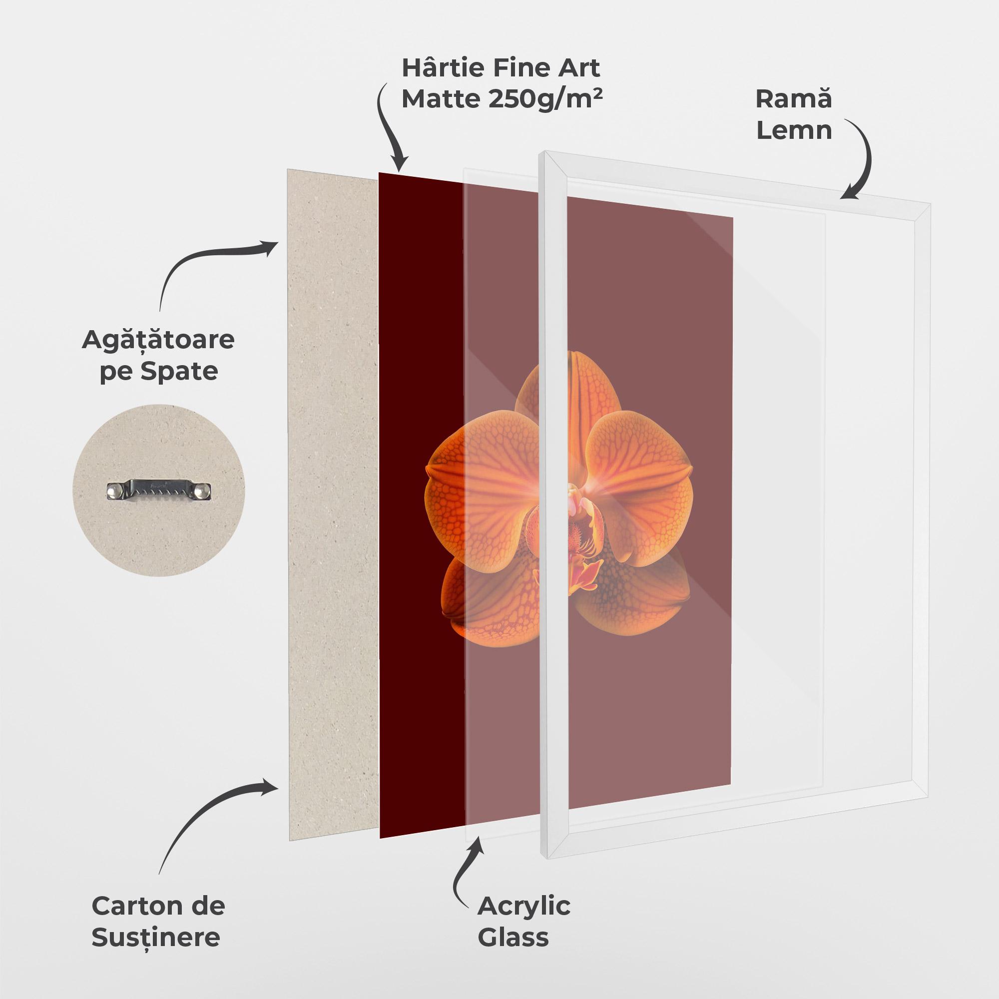 Poster Înrămat Strong Orange Orchid mockup 1