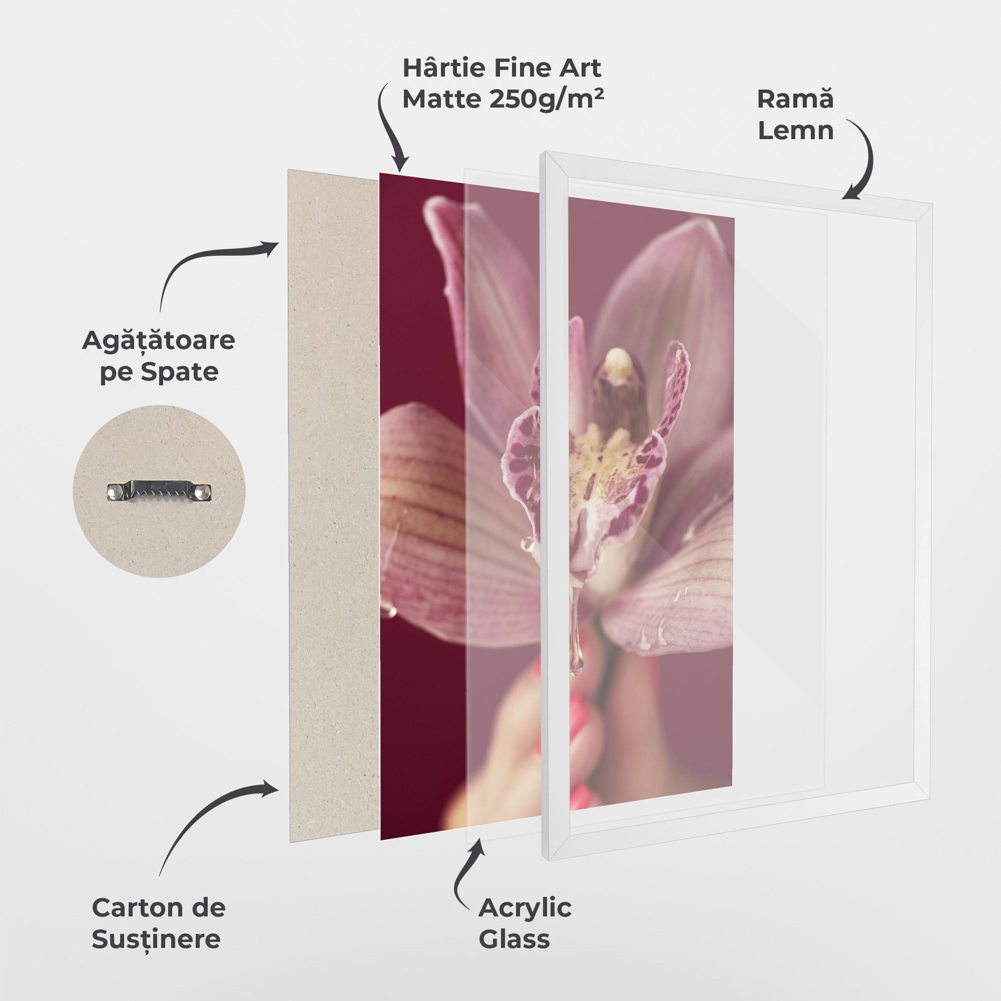 Poster Înrămat Wet Orchid mockup 1