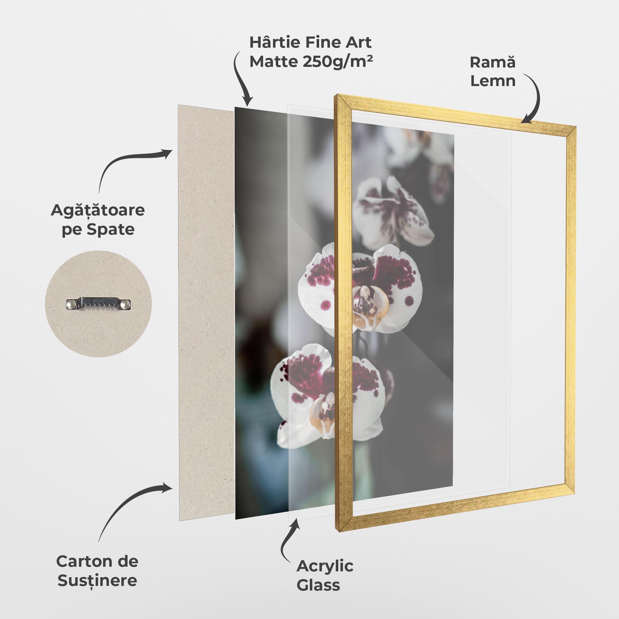 Poster Înrămat Dark Purple Orchid mockup 1