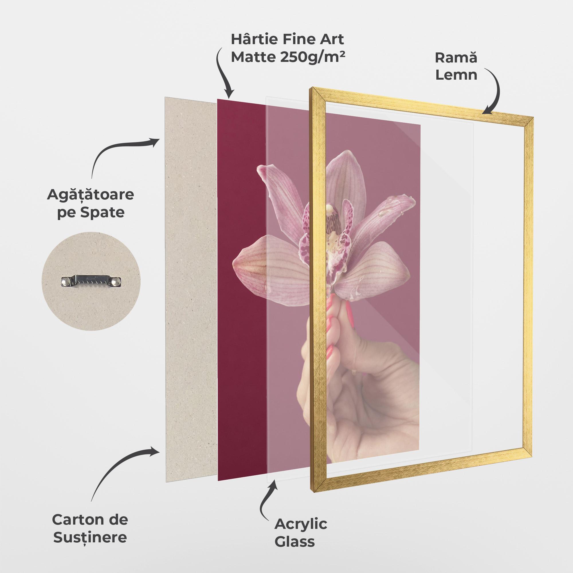 Poster Înrămat Orchid Holding mockup 1