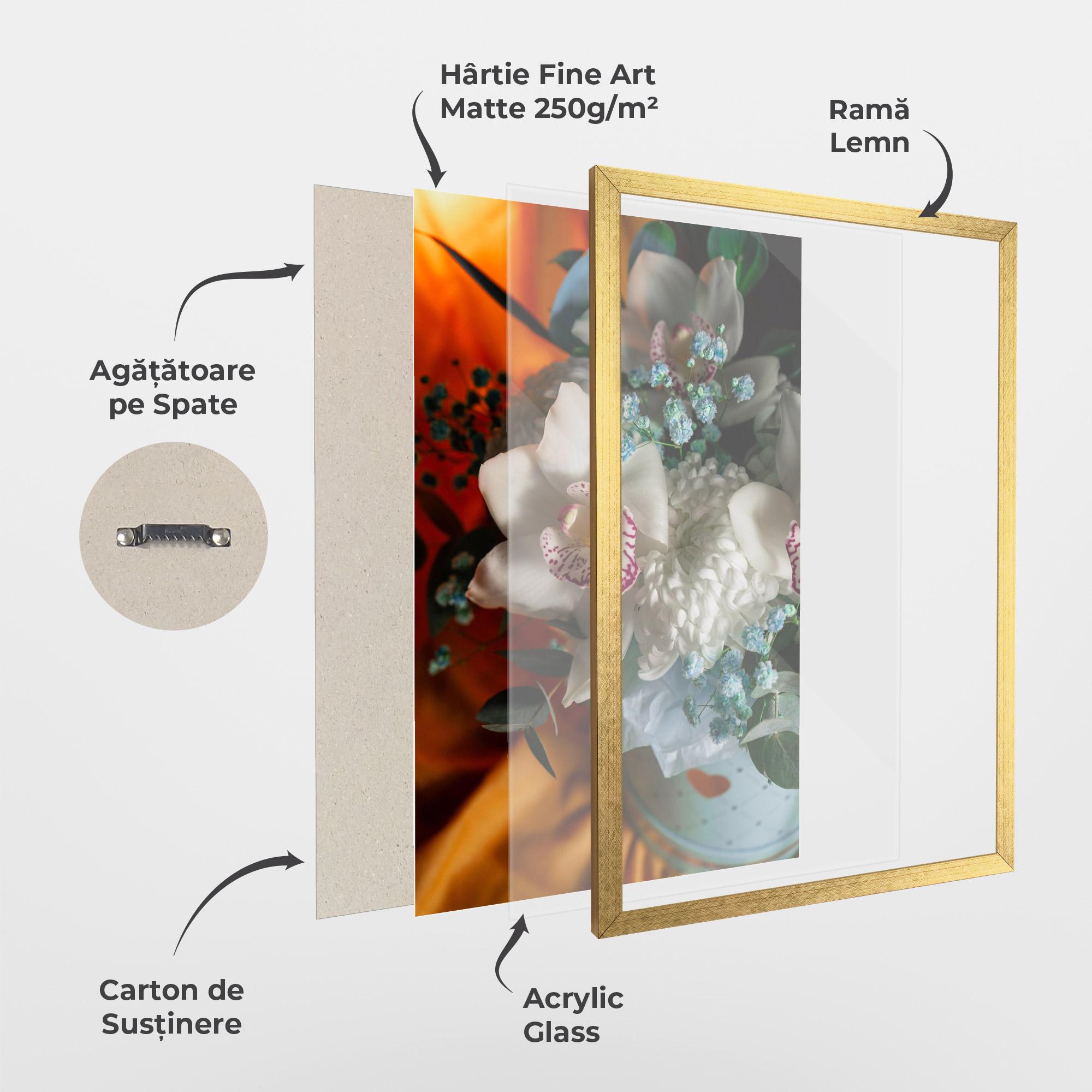 Poster Înrămat Orchid In Vase mockup 1