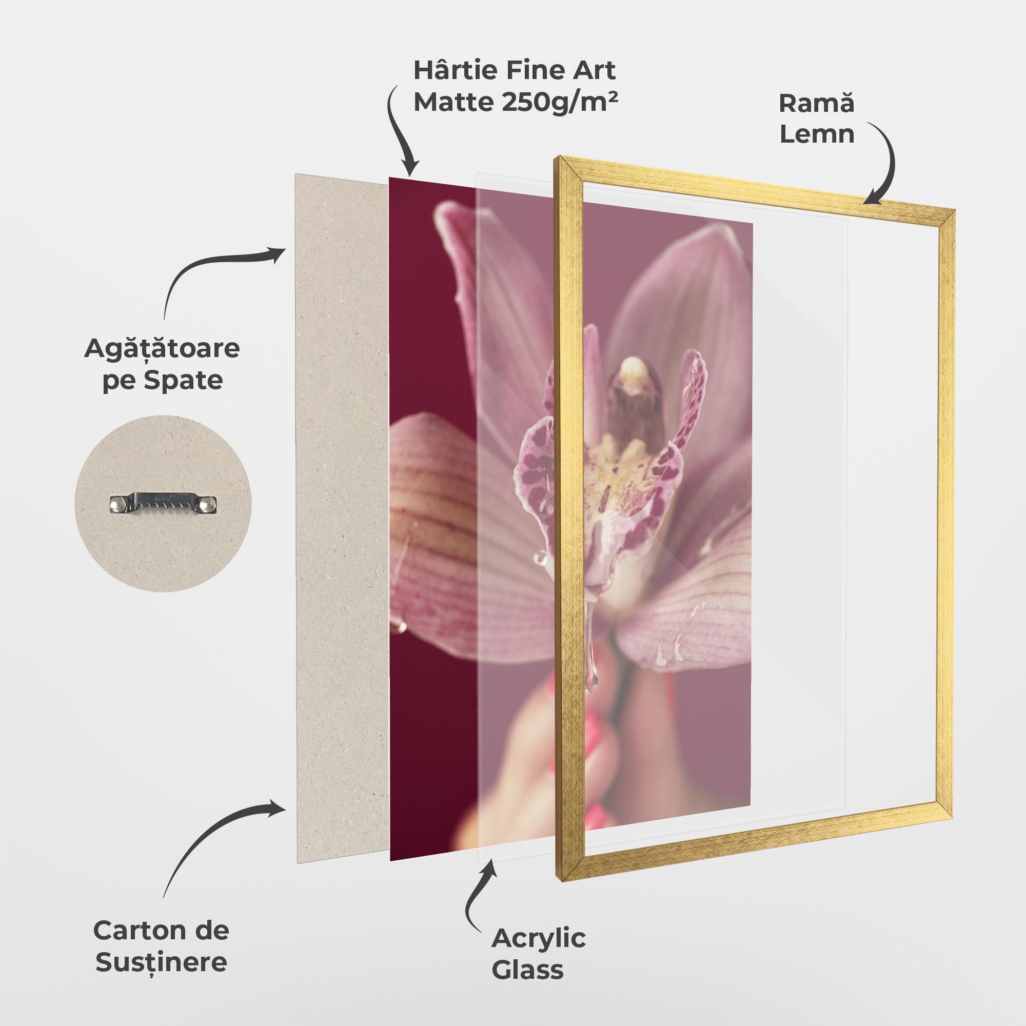 Poster Înrămat Wet Orchid mockup 1