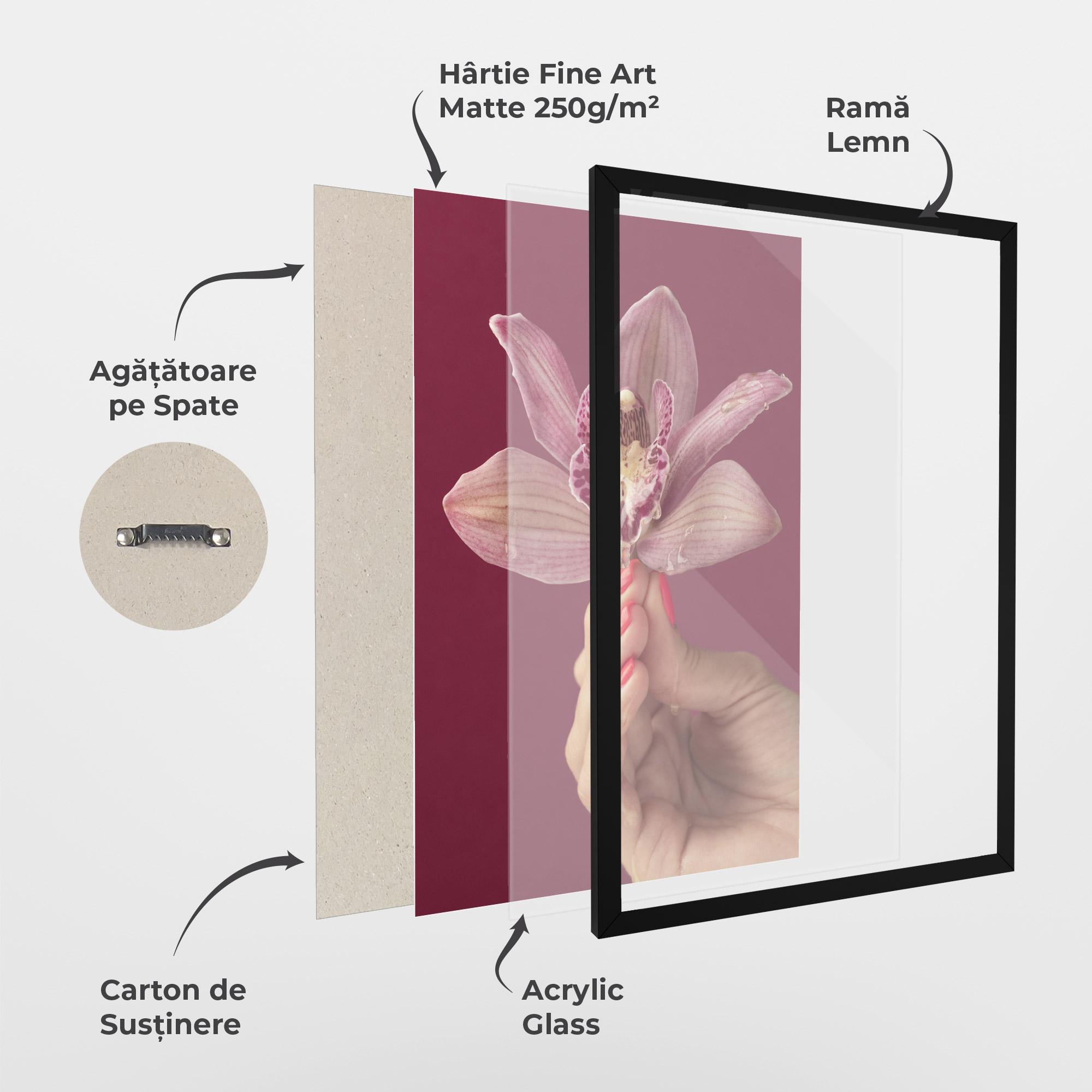 Poster Înrămat Orchid Holding mockup 1