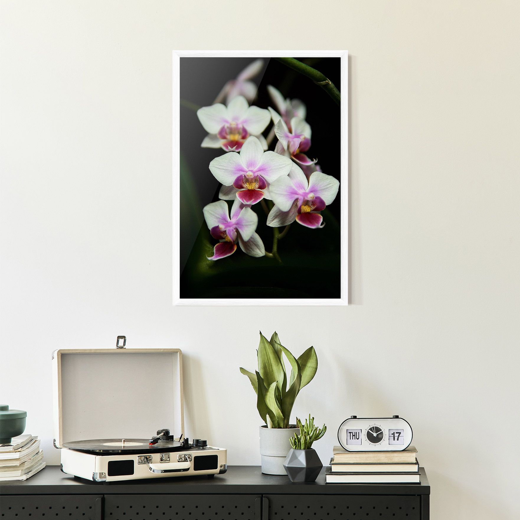 Wild White Purple Orchid mockup 2