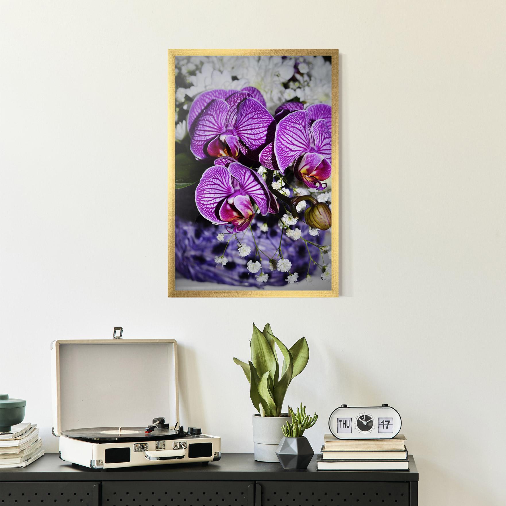Poster Înrămat Purple Orchids mockup 2