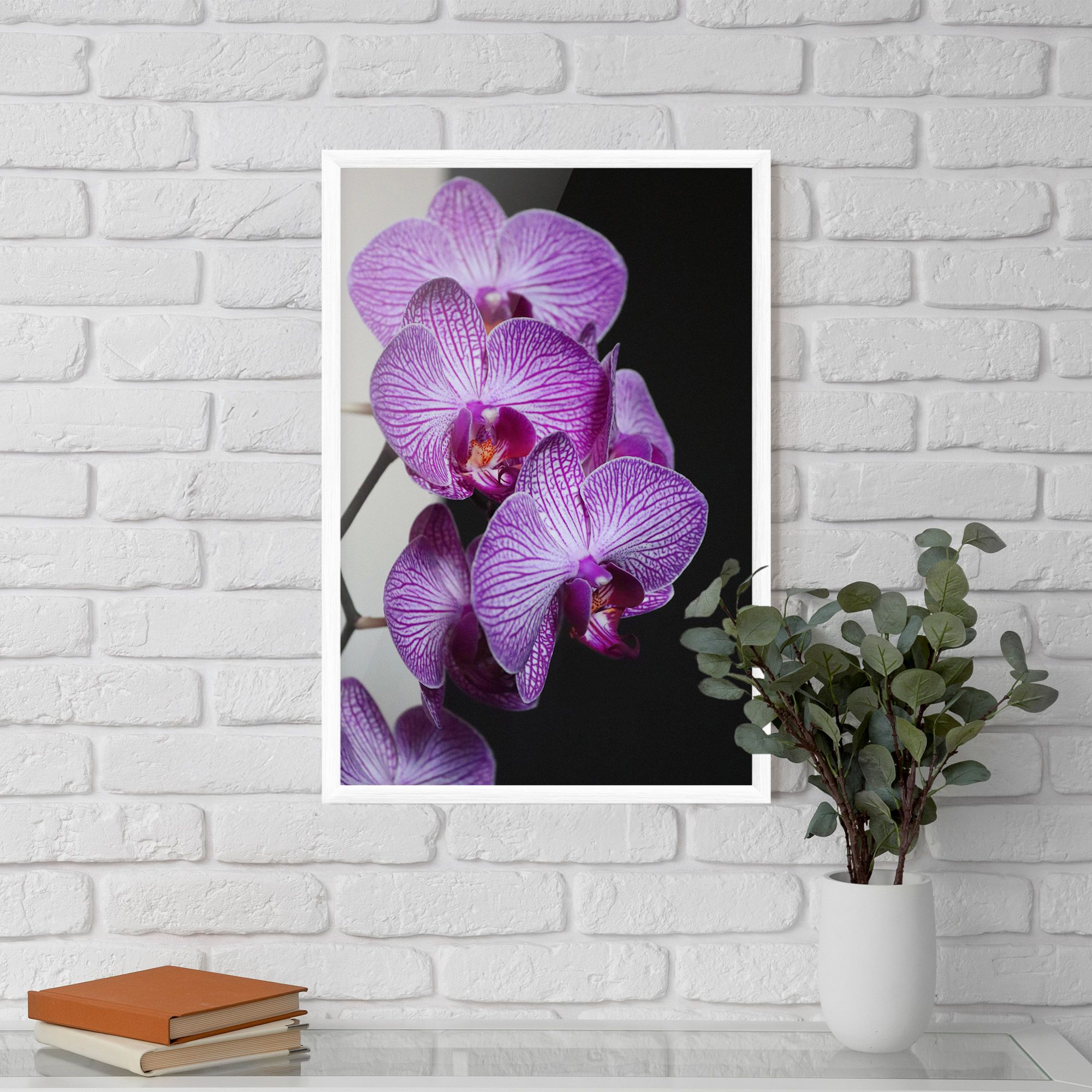 Purple Orchid On Black mockup 5