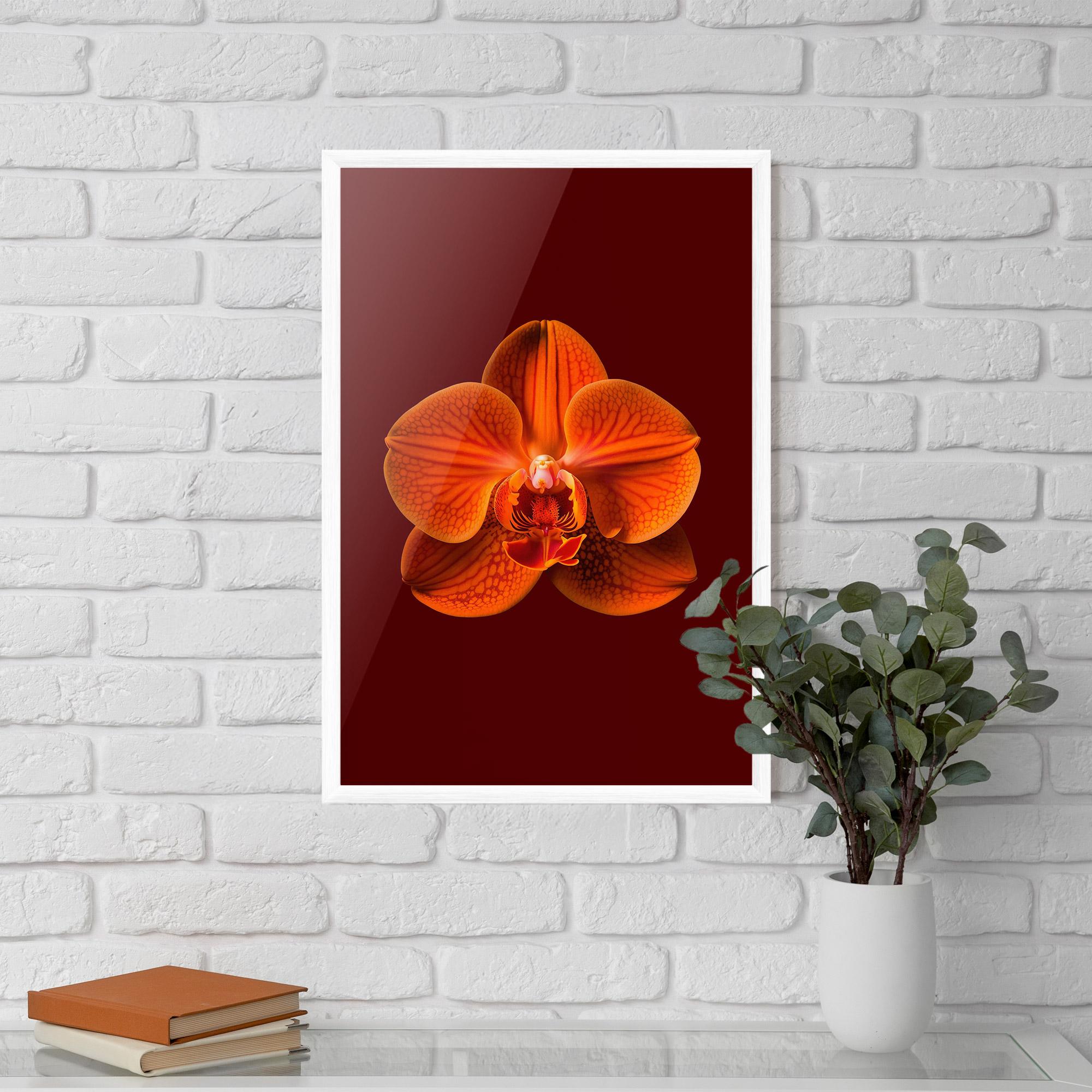 Poster Înrămat Strong Orange Orchid mockup 5