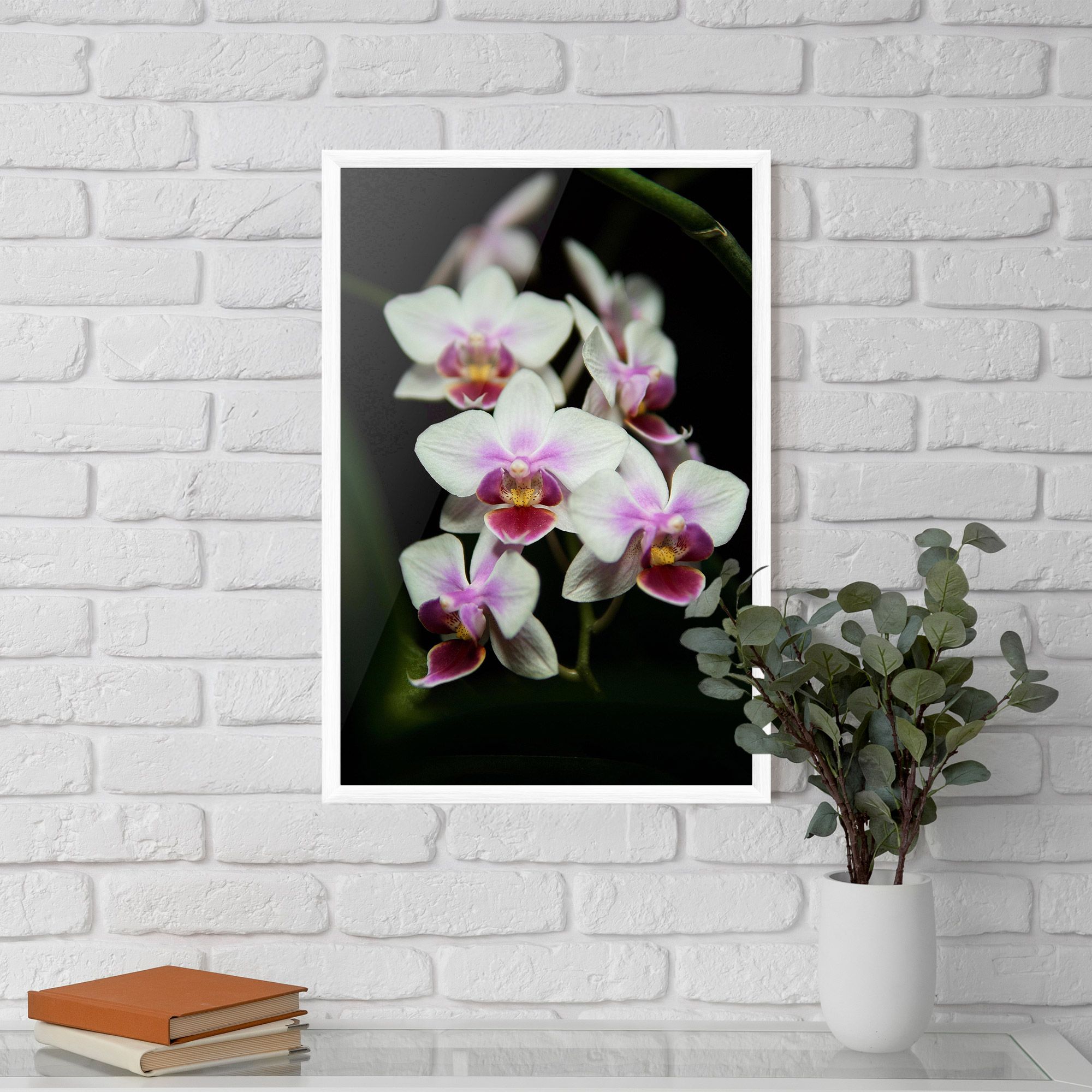 Wild White Purple Orchid mockup 5