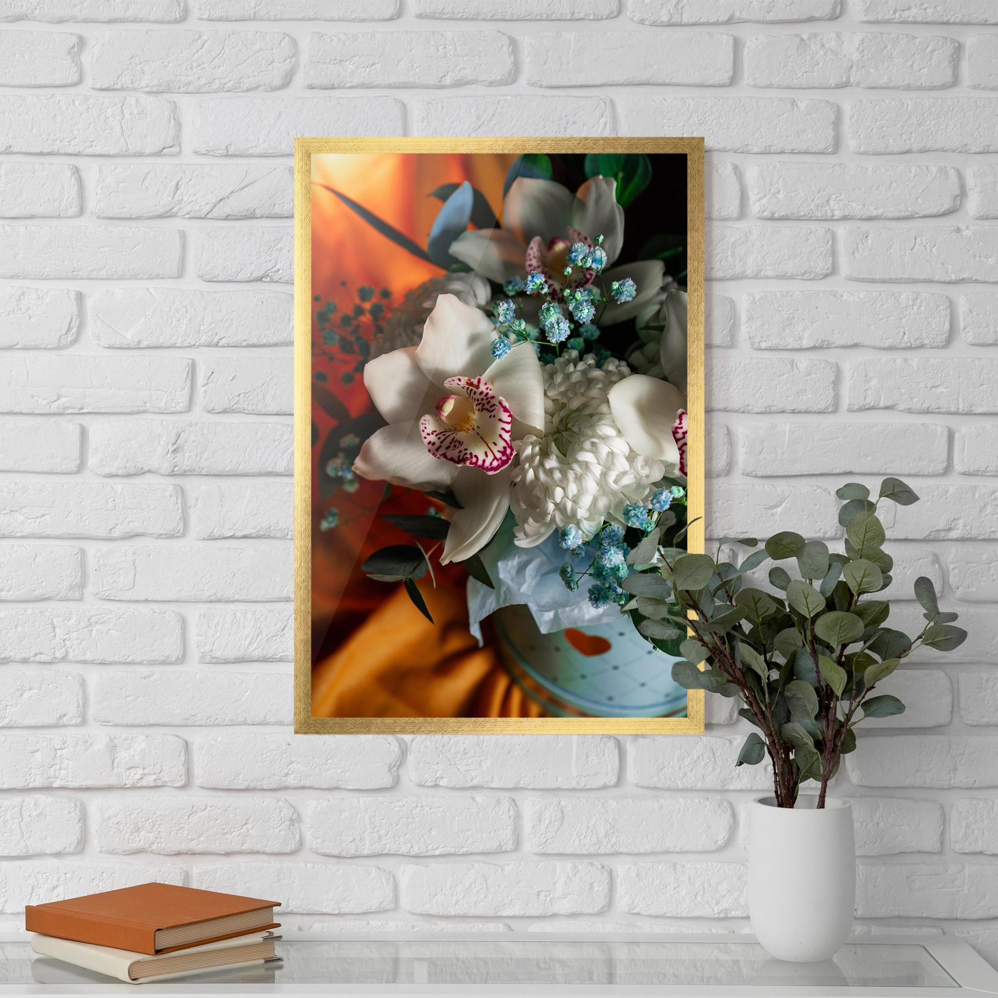 Poster Înrămat Orchid In Vase mockup 5