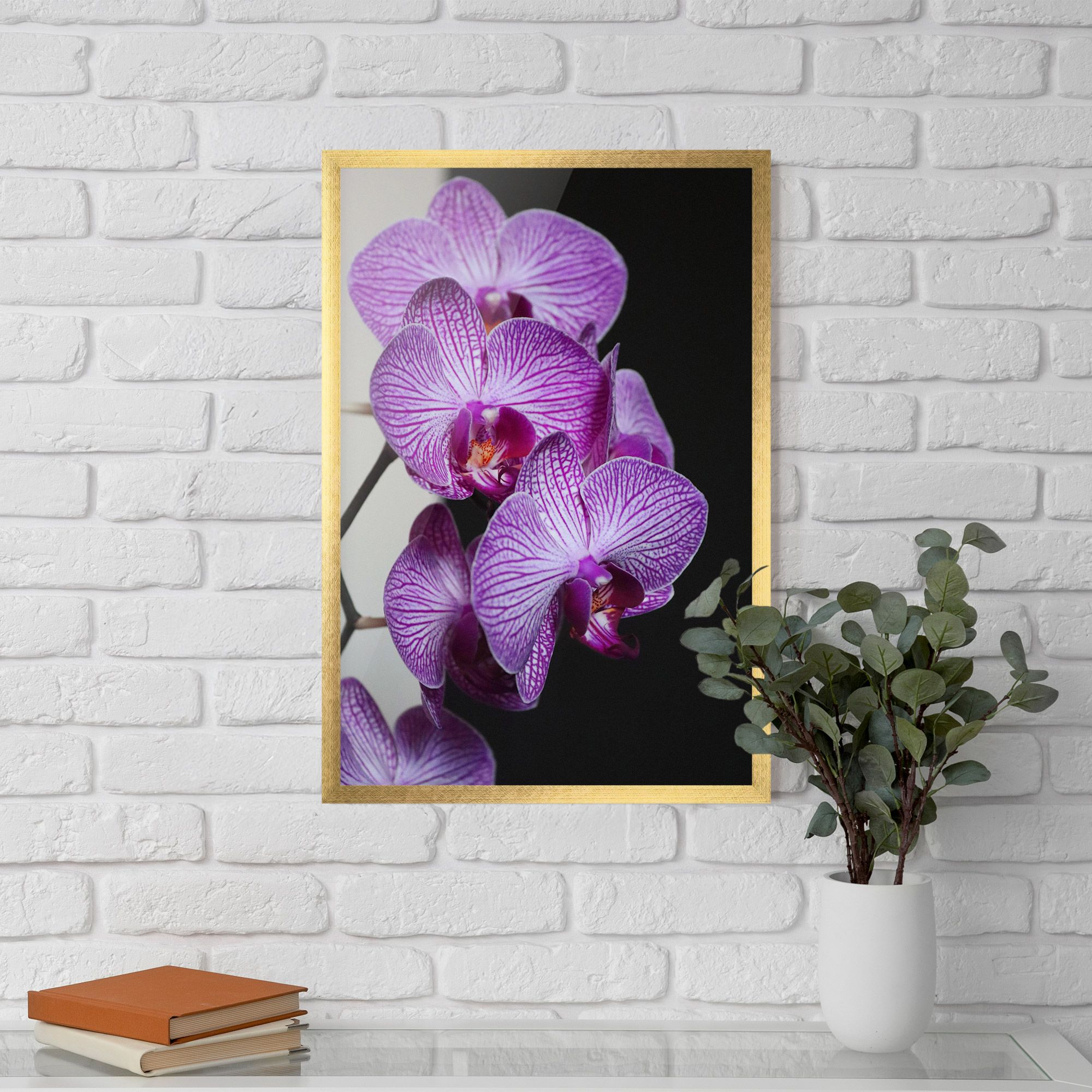 Purple Orchid On Black mockup 5