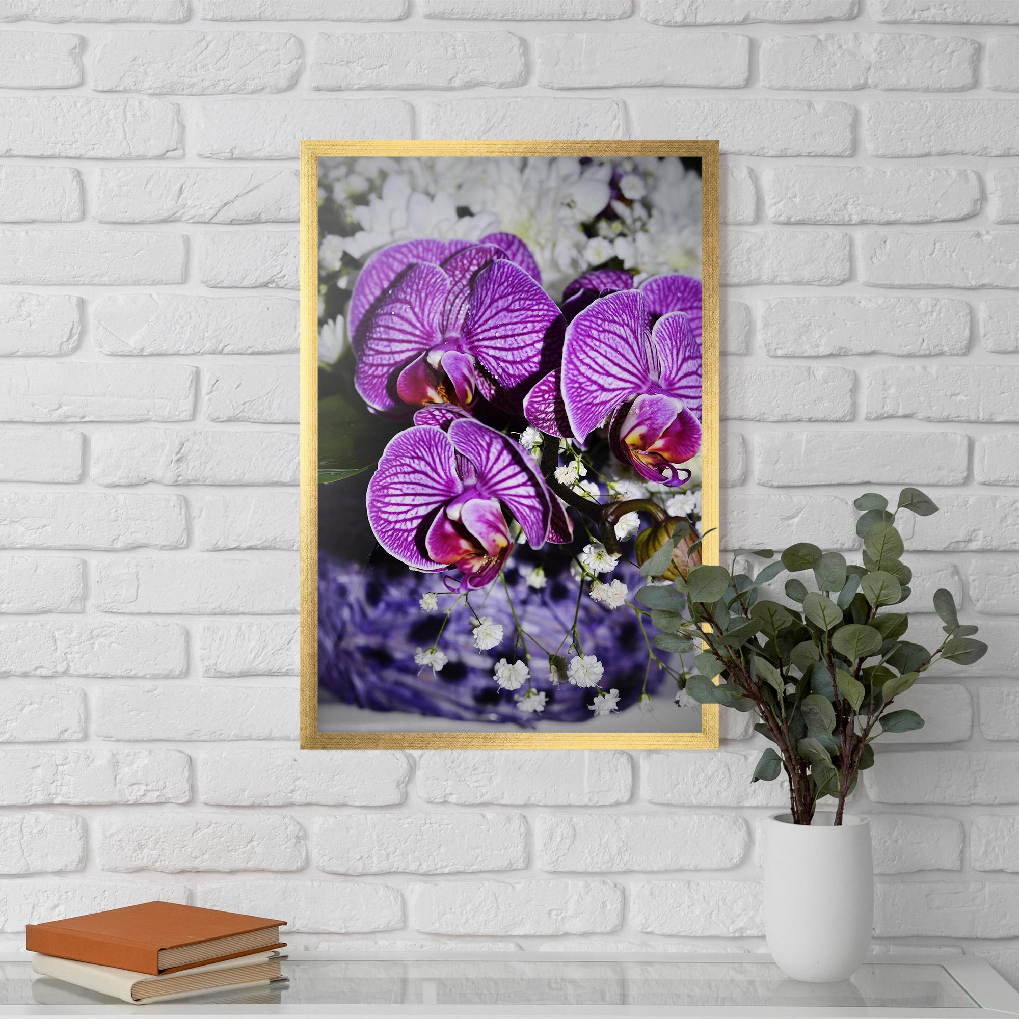 Poster Înrămat Purple Orchids mockup 5