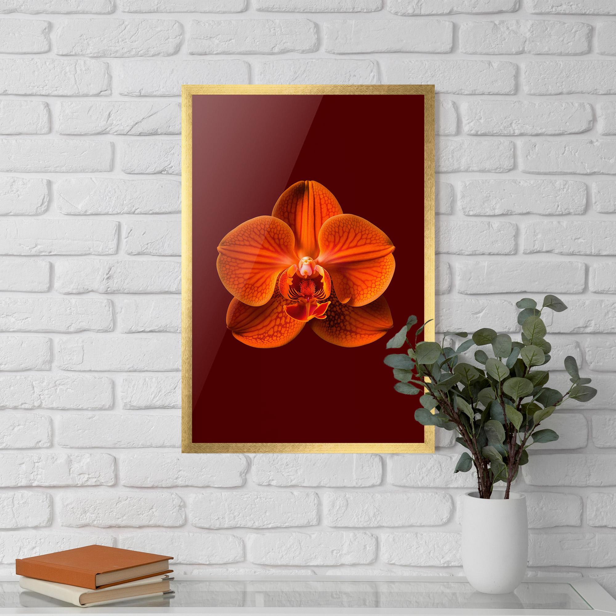 Poster Înrămat Strong Orange Orchid mockup 5