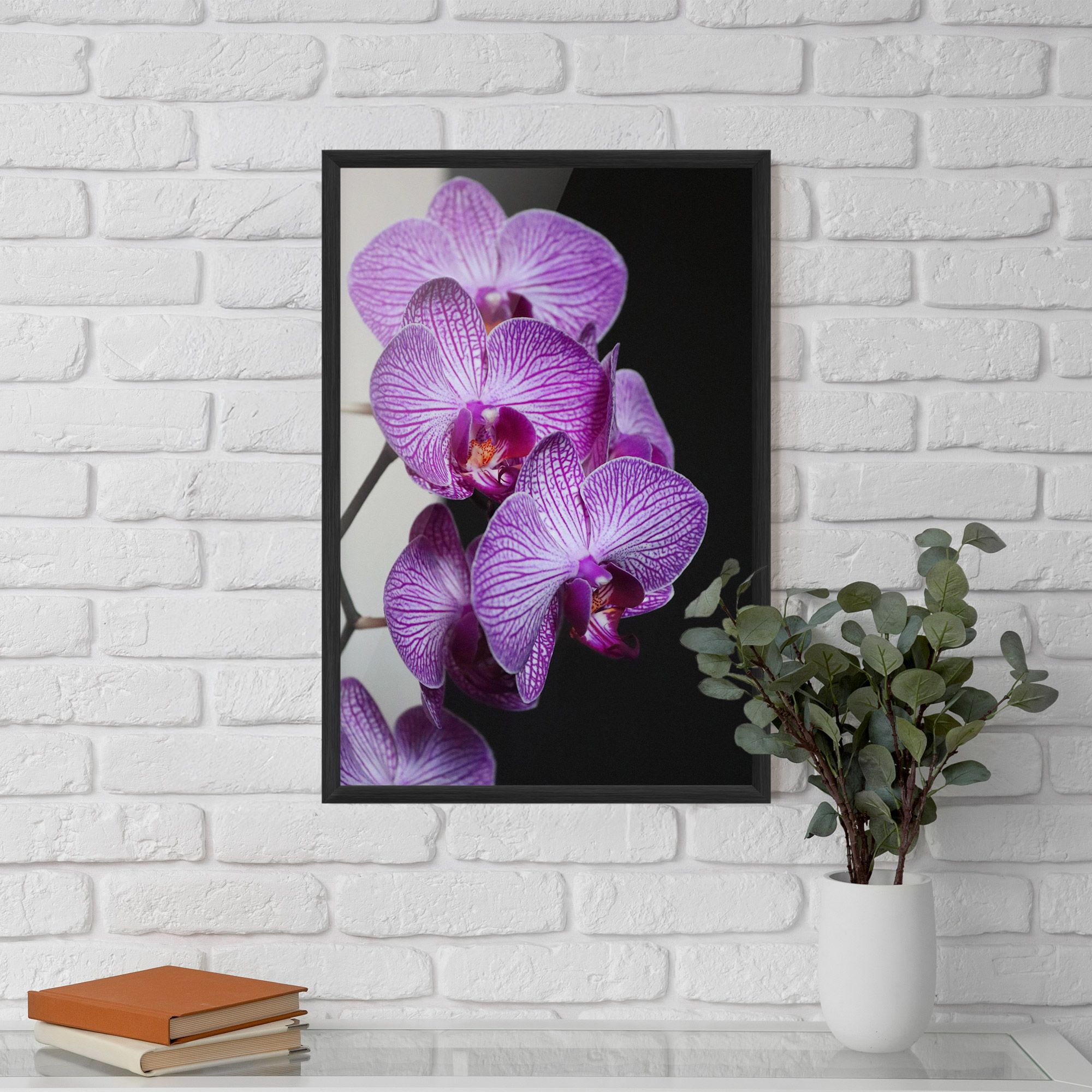 Purple Orchid On Black mockup 5