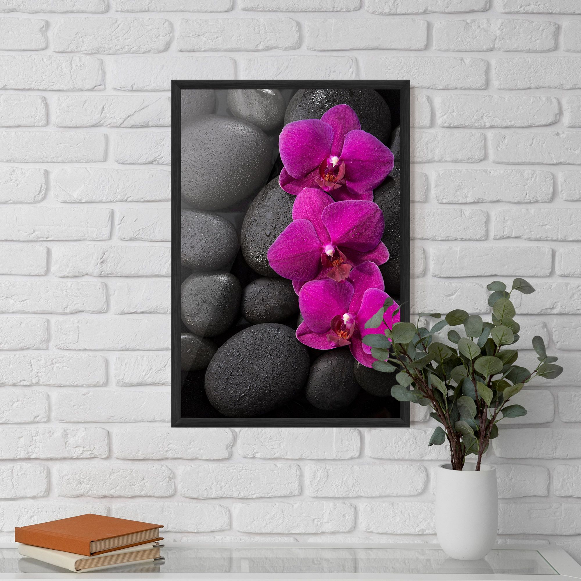 Purple Orchid On Rocks mockup 5