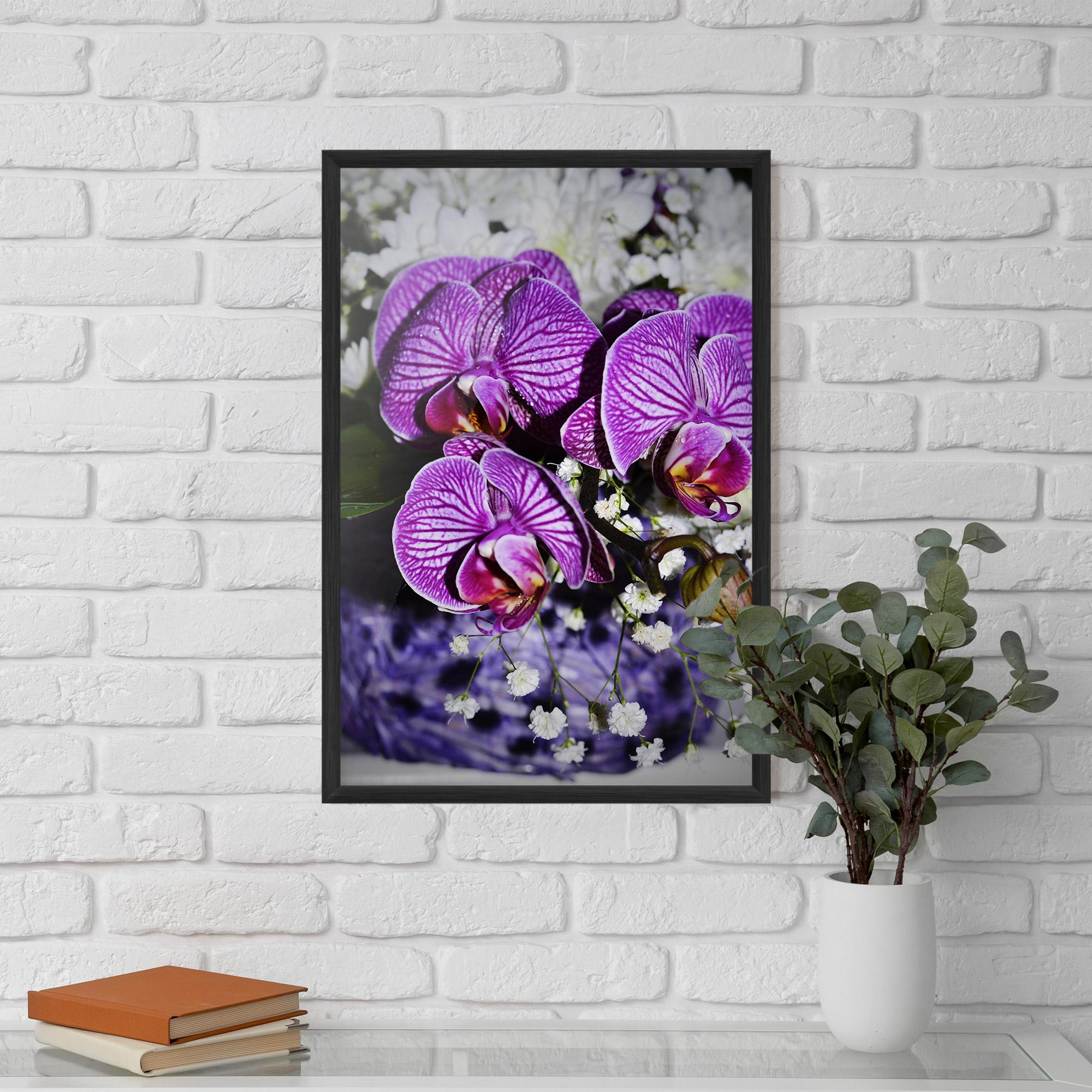 Poster Înrămat Purple Orchids mockup 5