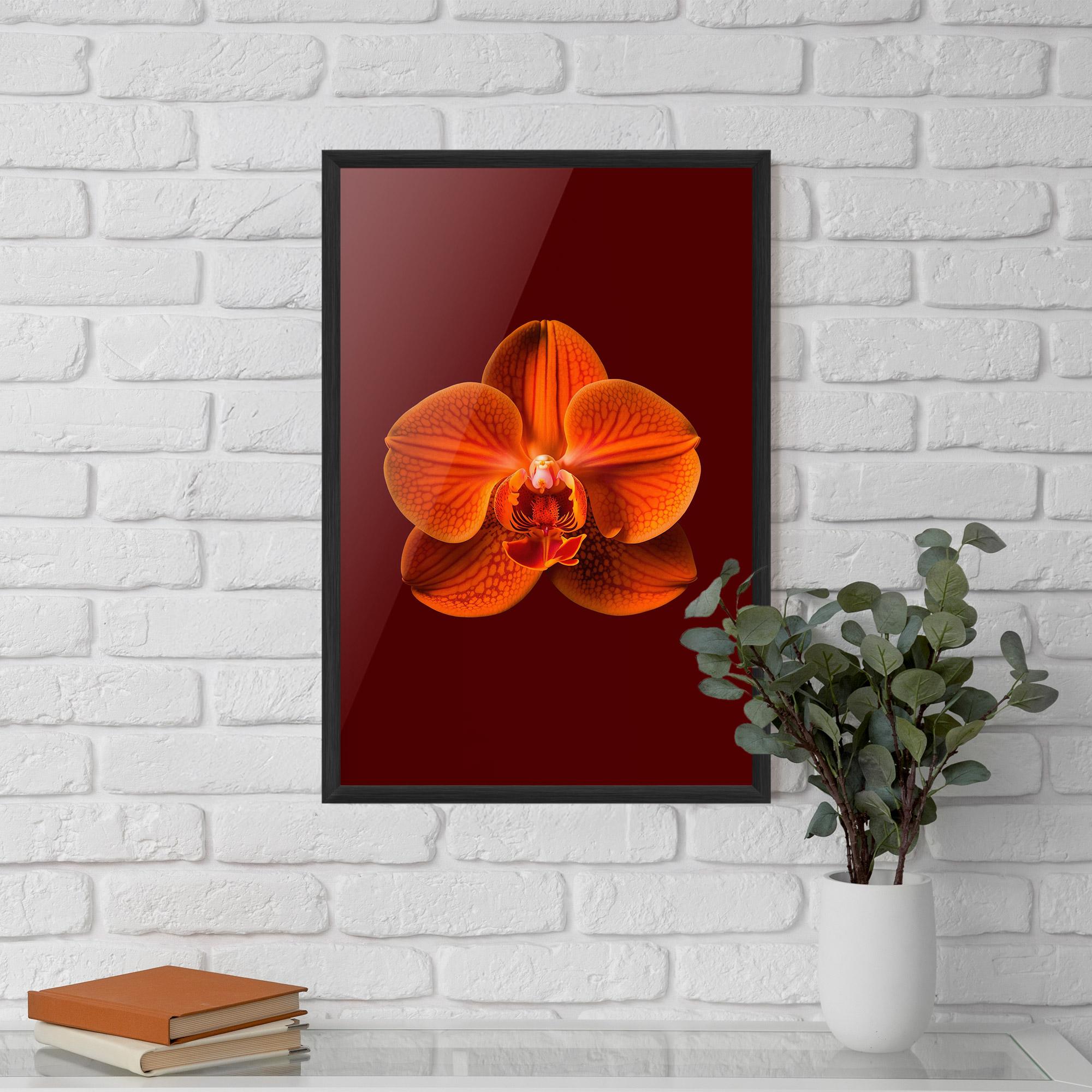 Poster Înrămat Strong Orange Orchid mockup 5