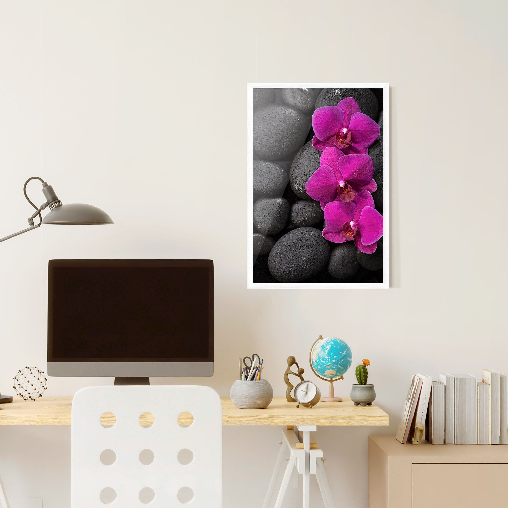 Purple Orchid On Rocks mockup 6