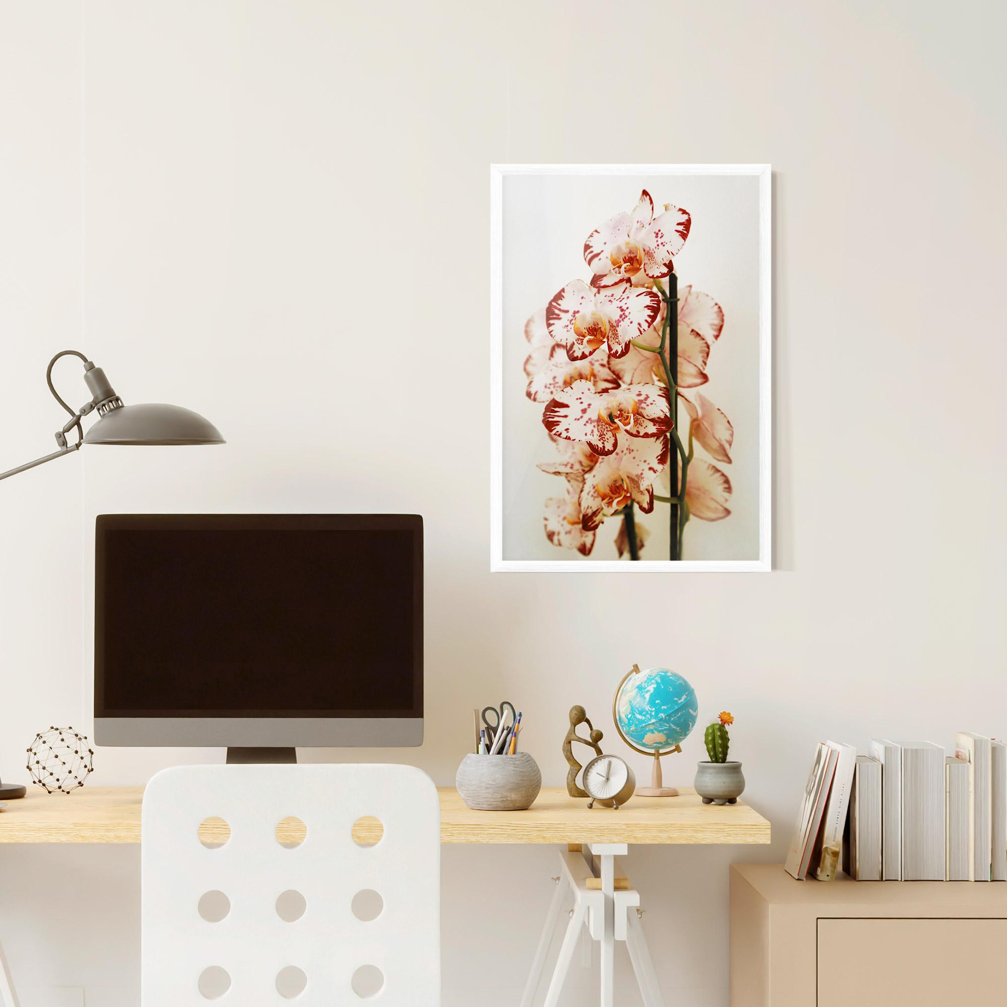Poster Înrămat Red White Orchids mockup 6