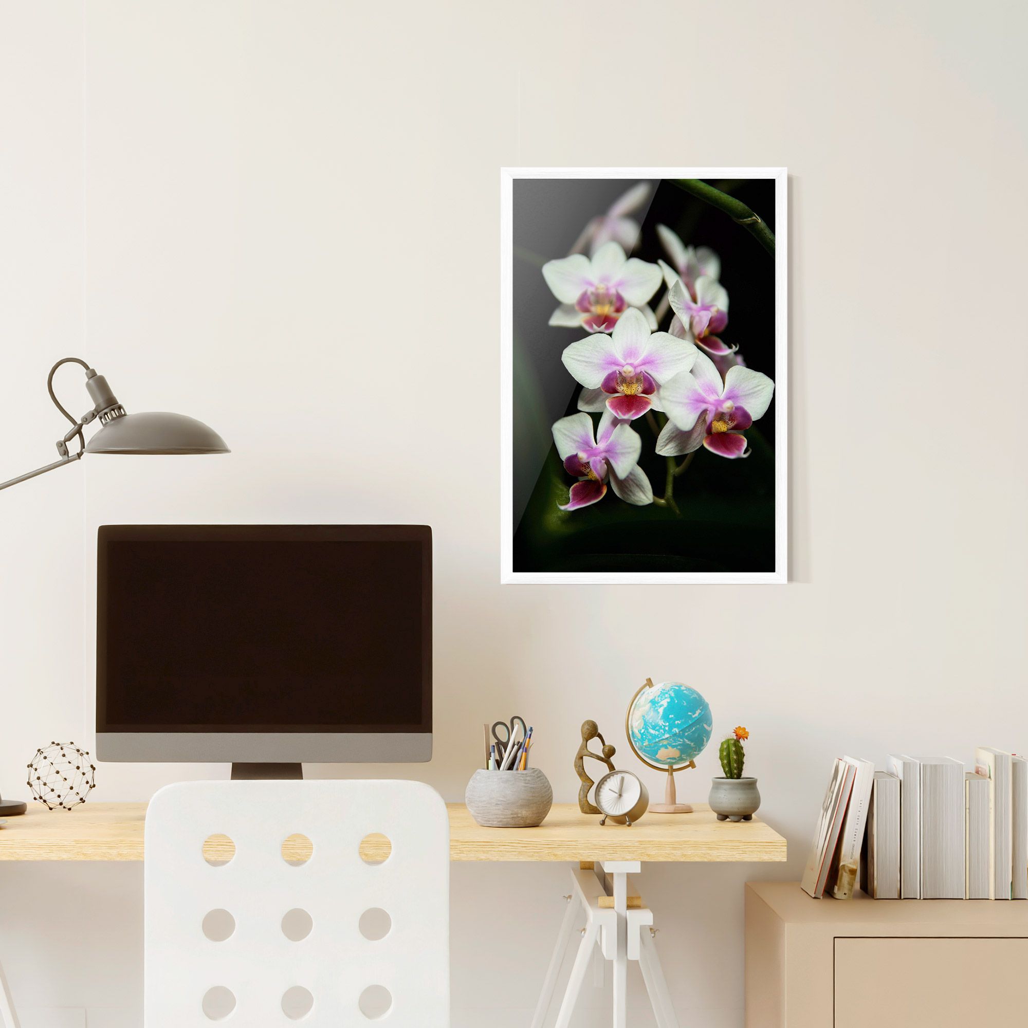 Wild White Purple Orchid mockup 6