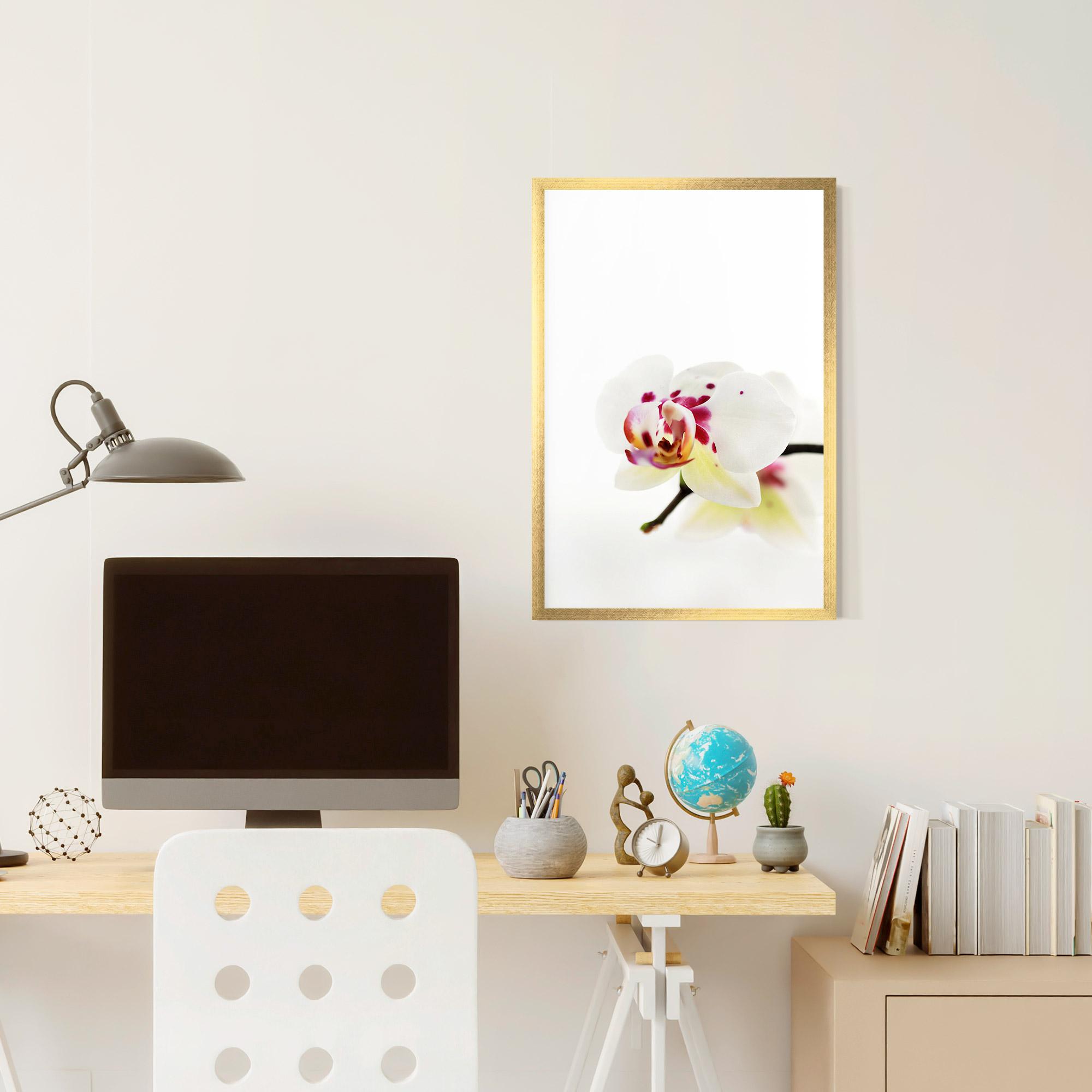 Poster Înrămat Clean White Orchid mockup 6