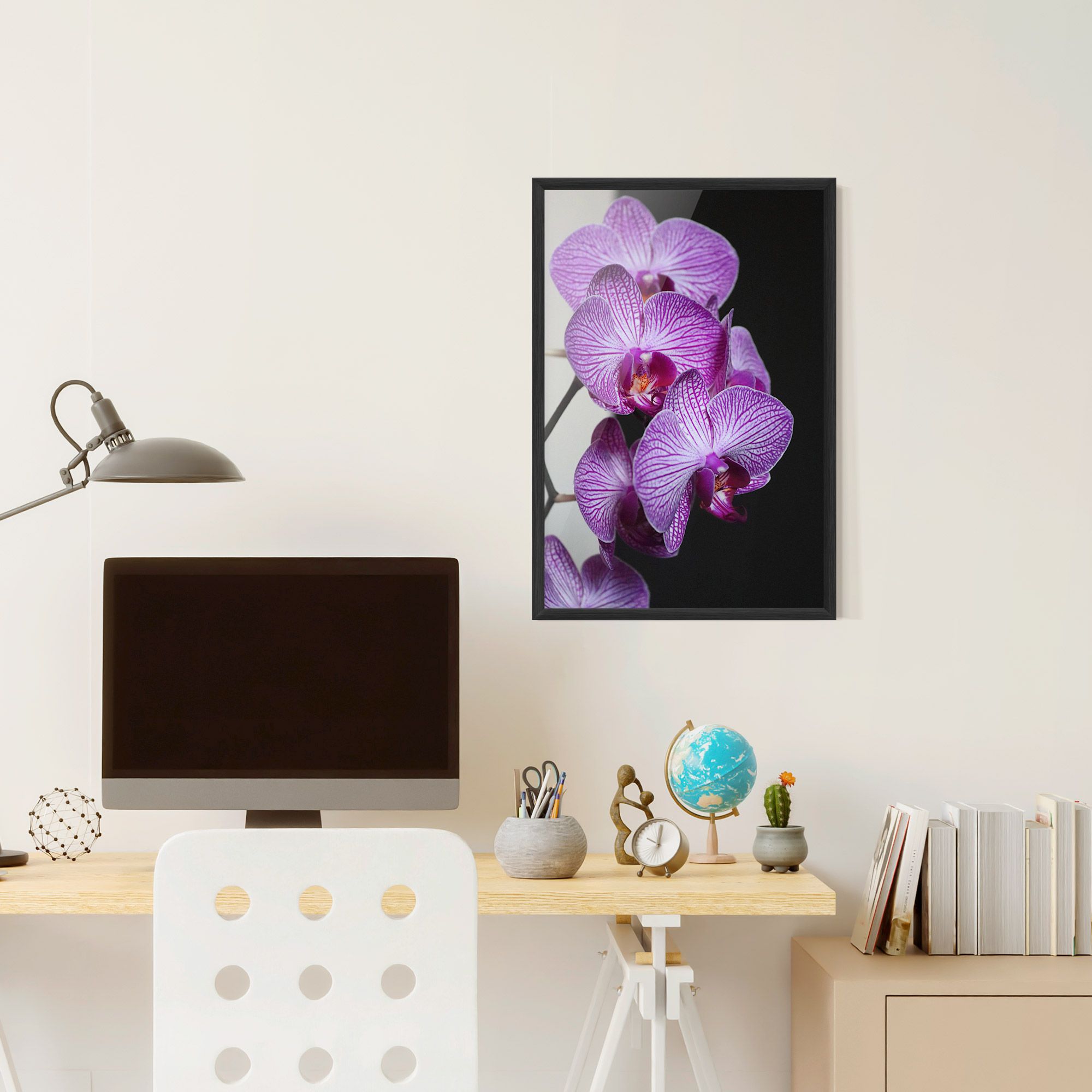Purple Orchid On Black mockup 6