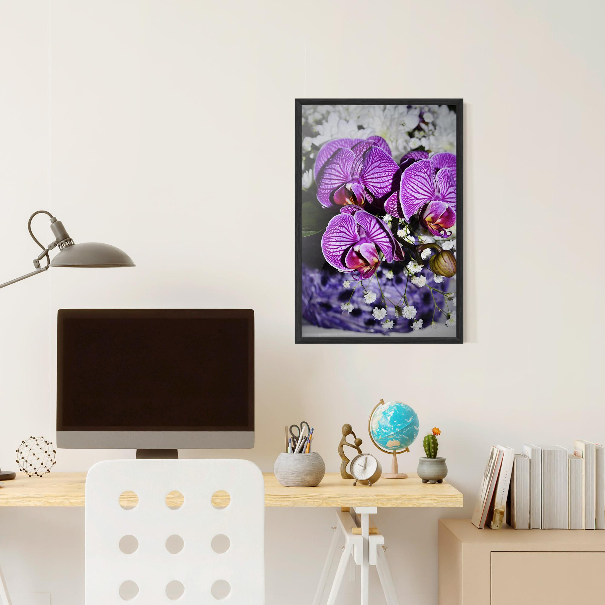 Poster Înrămat Purple Orchids mockup 6