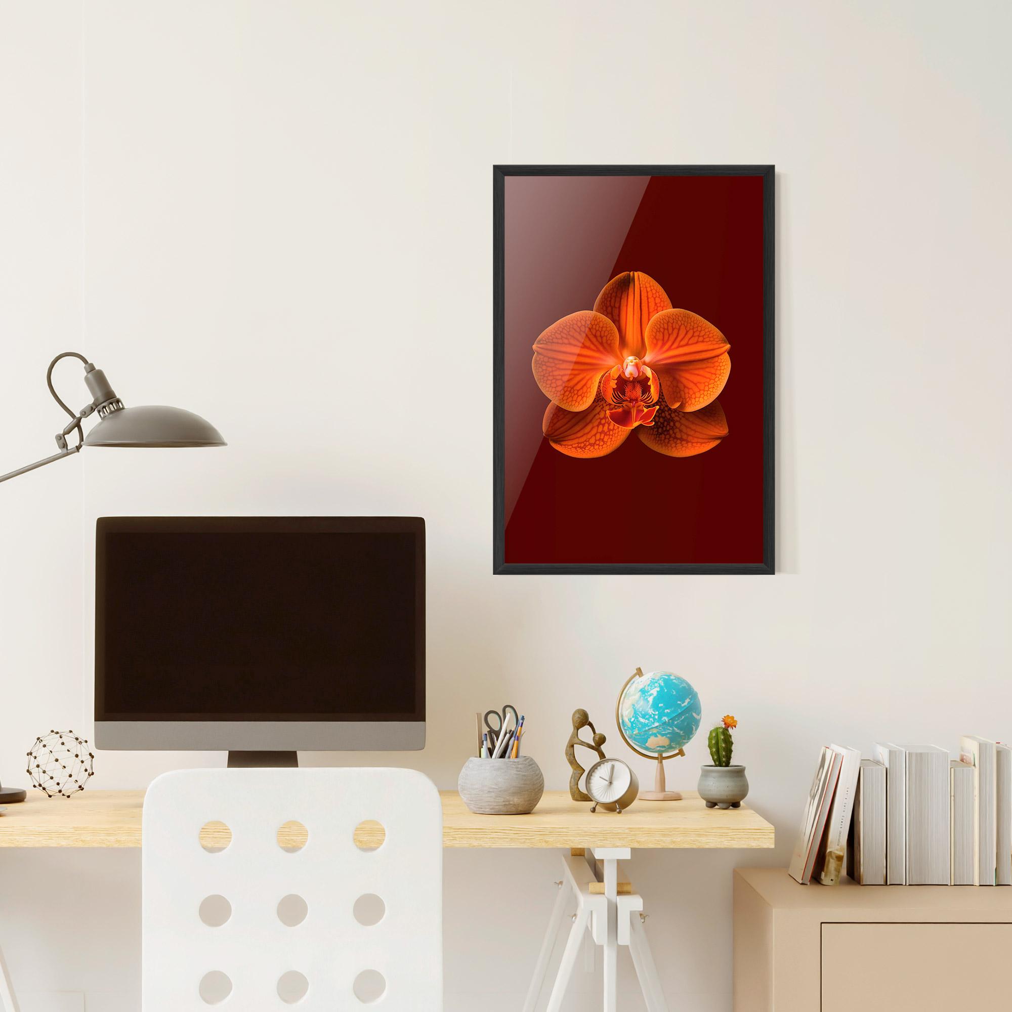 Poster Înrămat Strong Orange Orchid mockup 6
