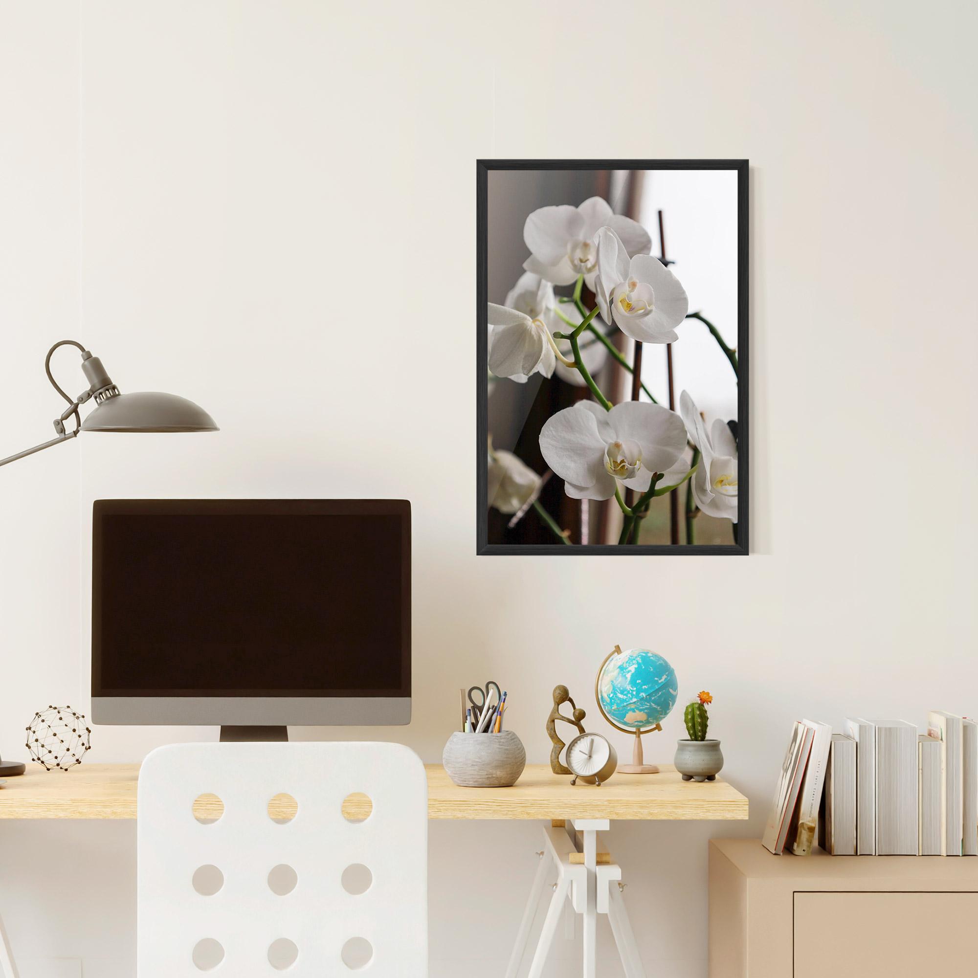 Poster Înrămat White Orchid Growing mockup 6