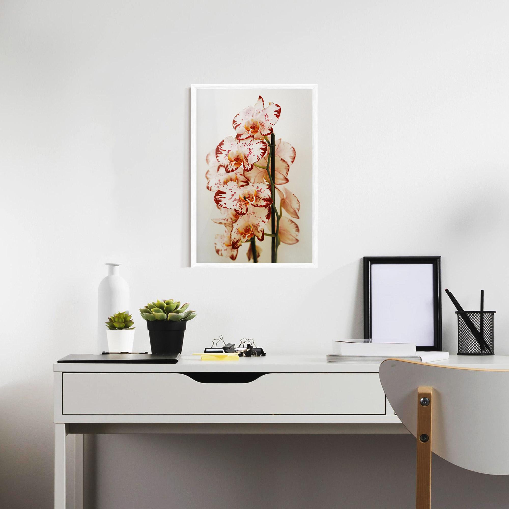 Poster Înrămat Red White Orchids mockup 7