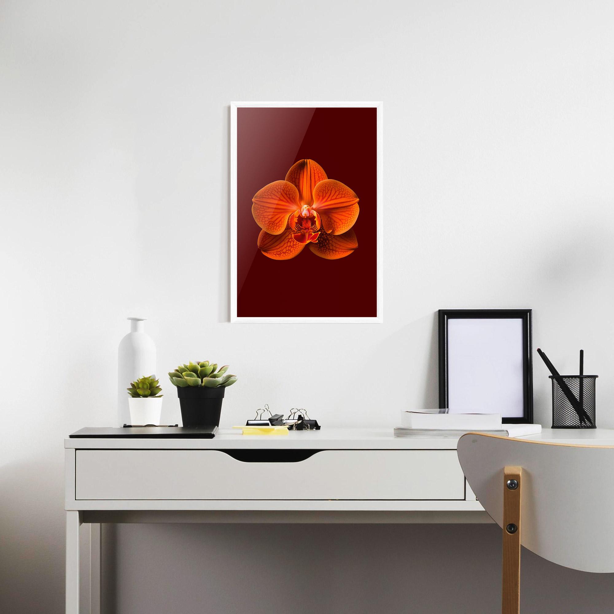 Poster Înrămat Strong Orange Orchid mockup 7